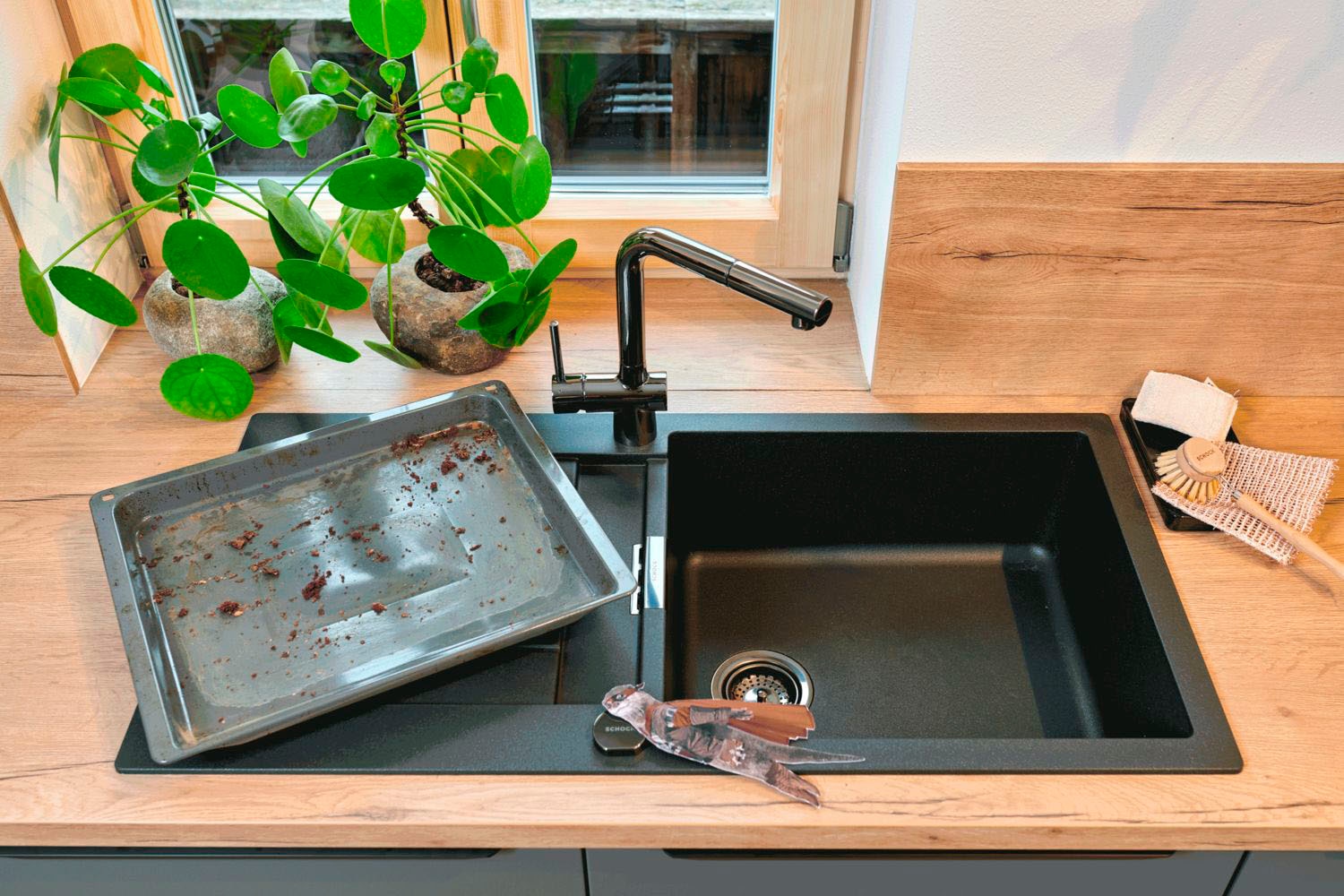 Schock Robinetterie de cuisine »LAIOS SB« ausziehbar, Rückflussverhinderer, Flüsterperlator, Schwenkbereich 360°