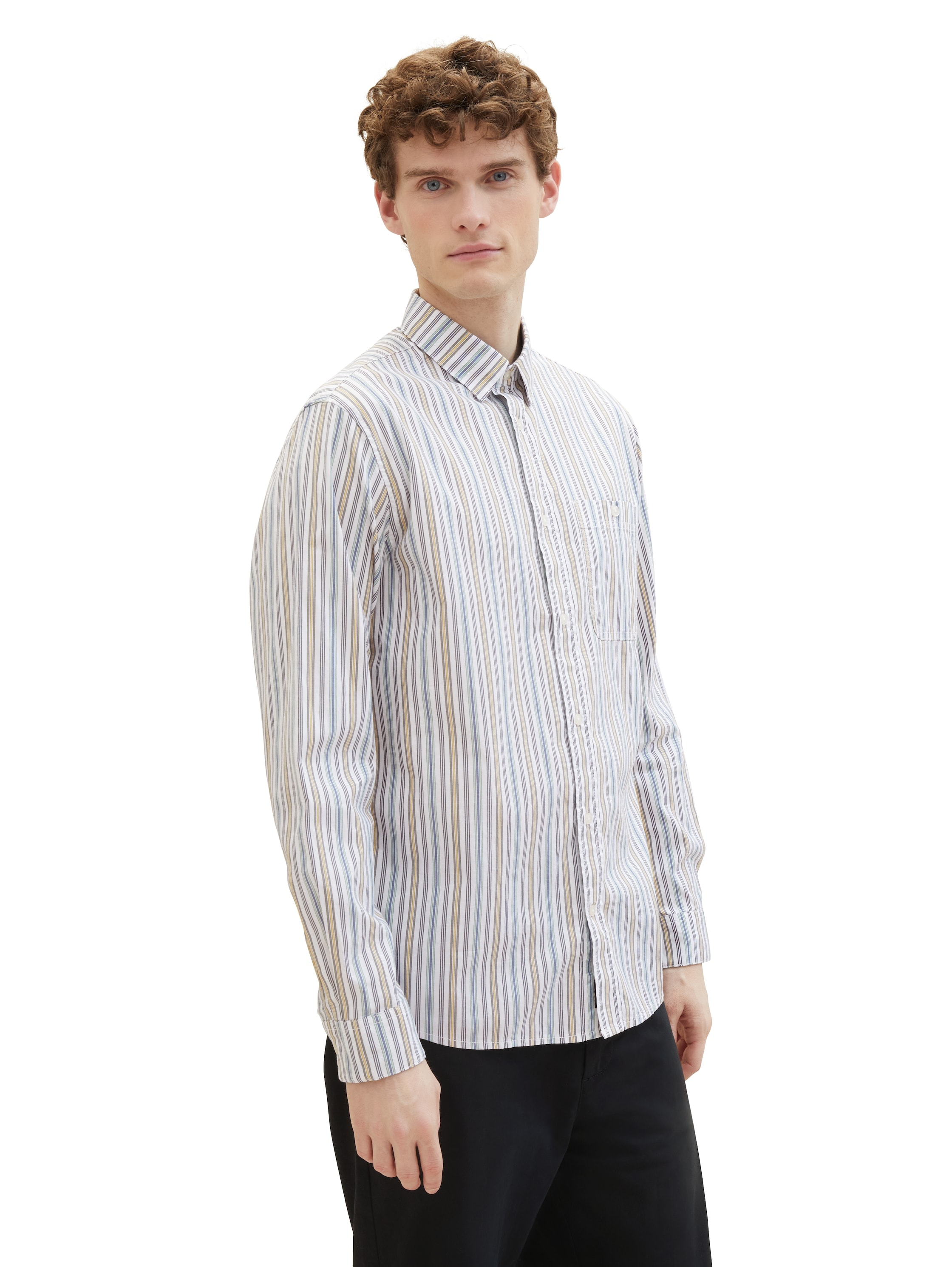 TOM TAILOR Langarmhemd, mit Streifen-Muster