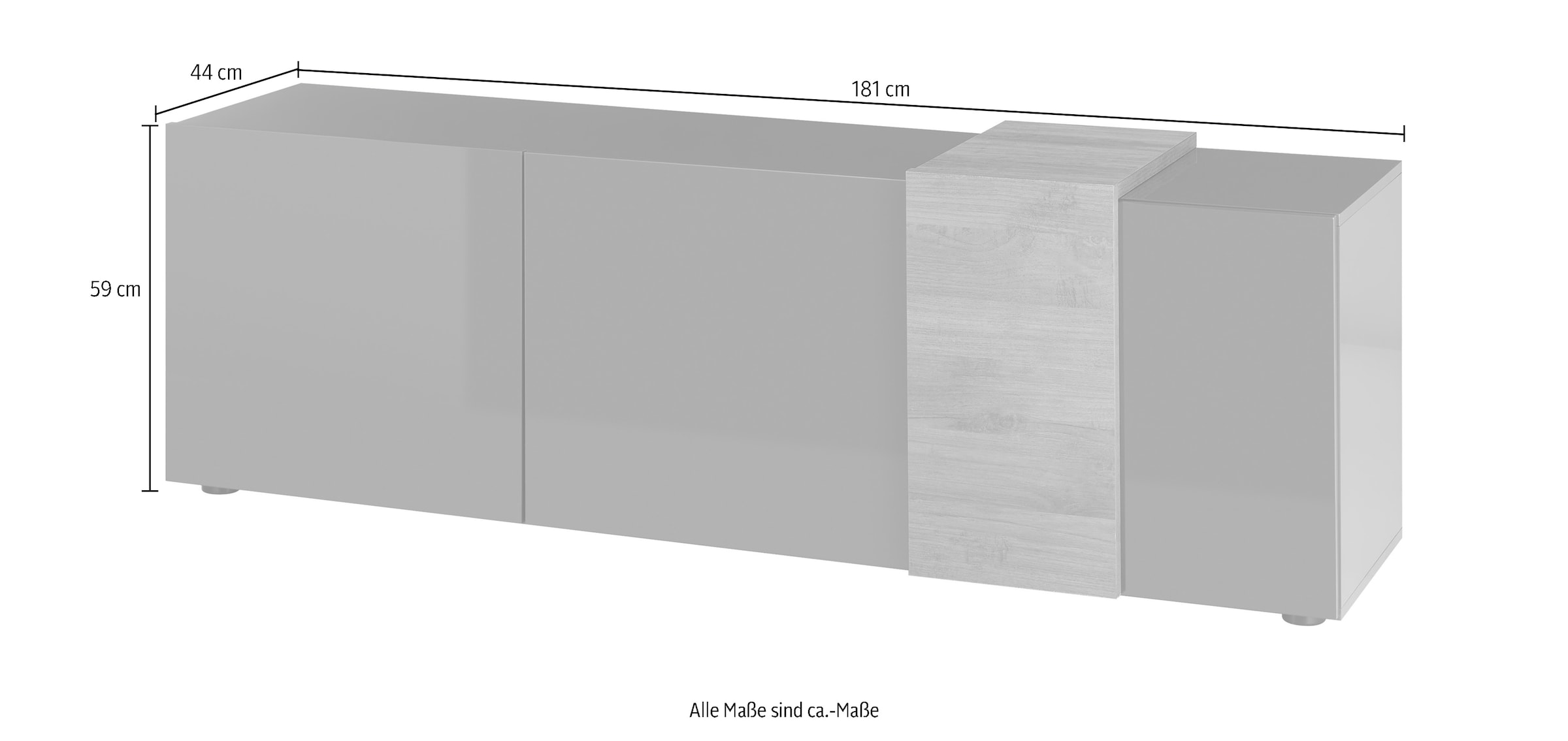 MCA furniture Lowboard Breite ca. 181 cm