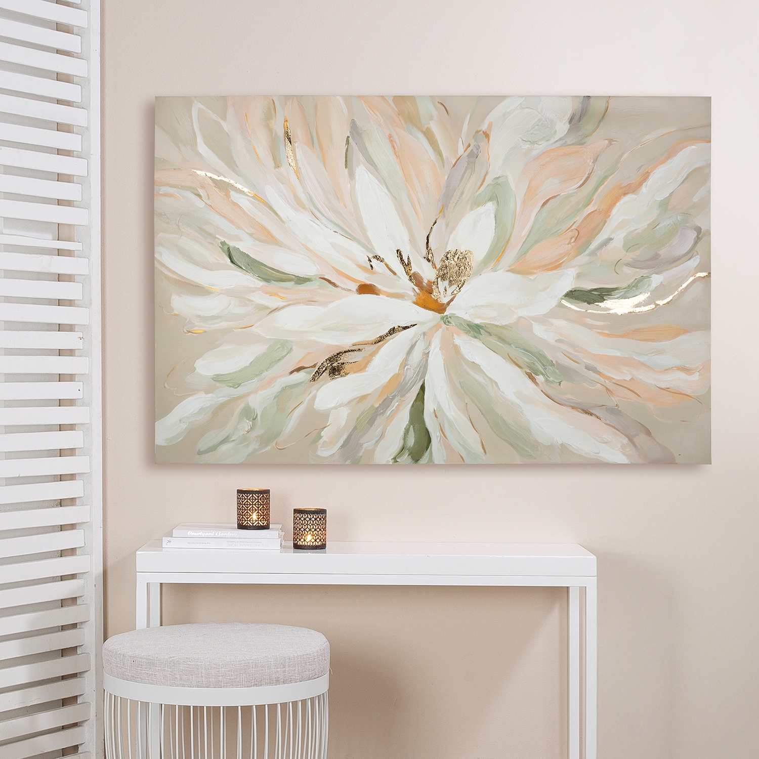 Image of GILDE Leinwandbild "Bild rechteckig Golea weiss H. 80 cm" 1 Stk. tlg.