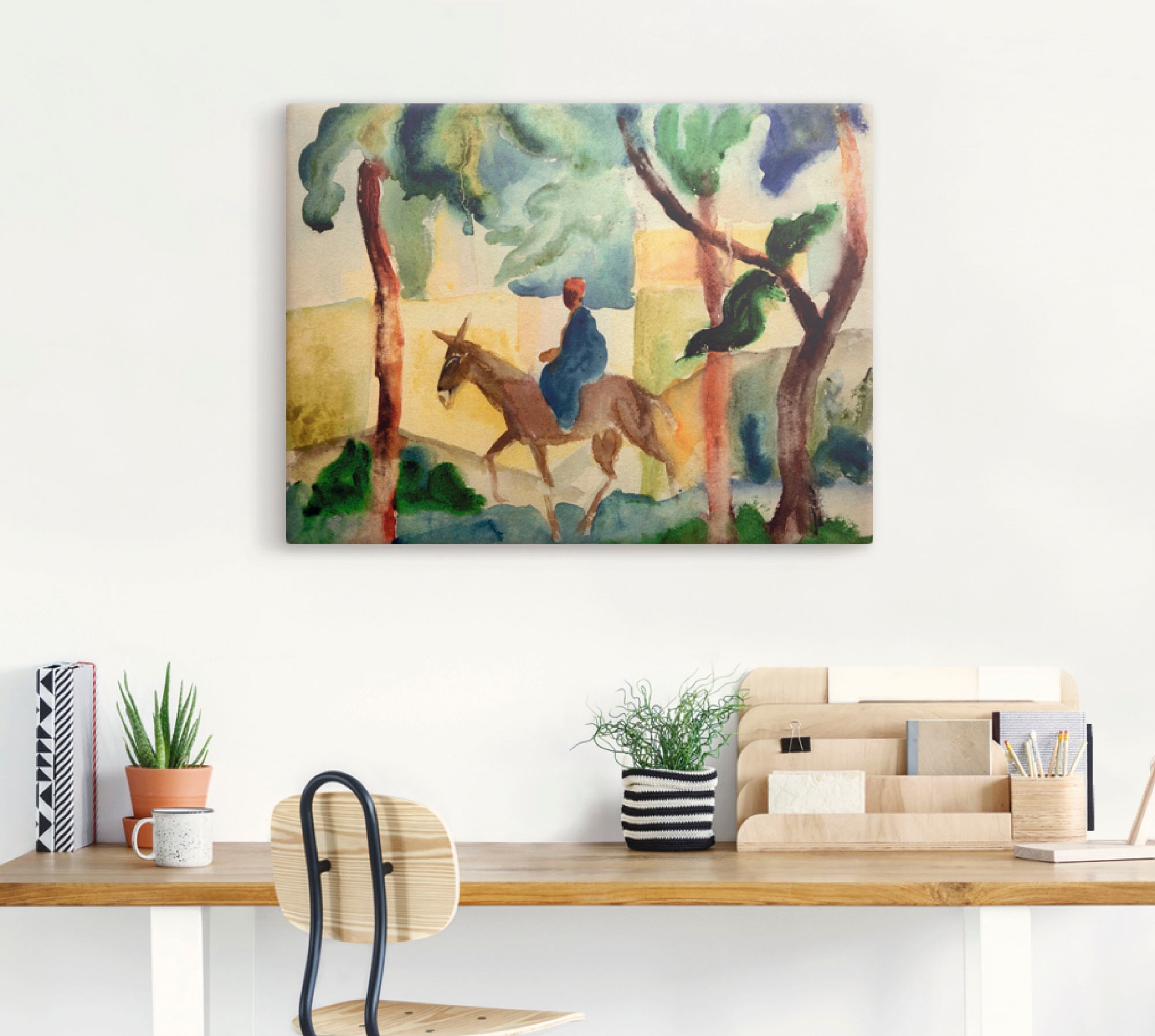 Artland Leinwandbild »Eselsreiter« Mann 1 Stk. tlg. auf Keilrahmen gespannt