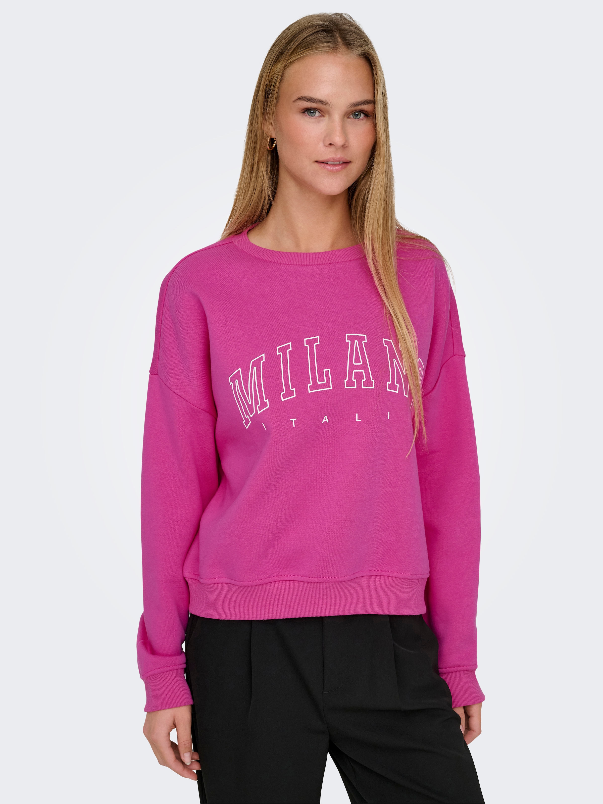 Image of ONLY Sweatshirt "ONLSWEAT L/S CREW OVERSIZE STATE SWT"