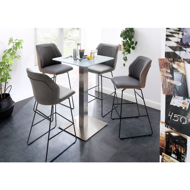 MCA furniture Bartisch »Zarina«, Bartisch mit Glaskeramik Tischplatte mit Edelstahl  Gestell bequem kaufen