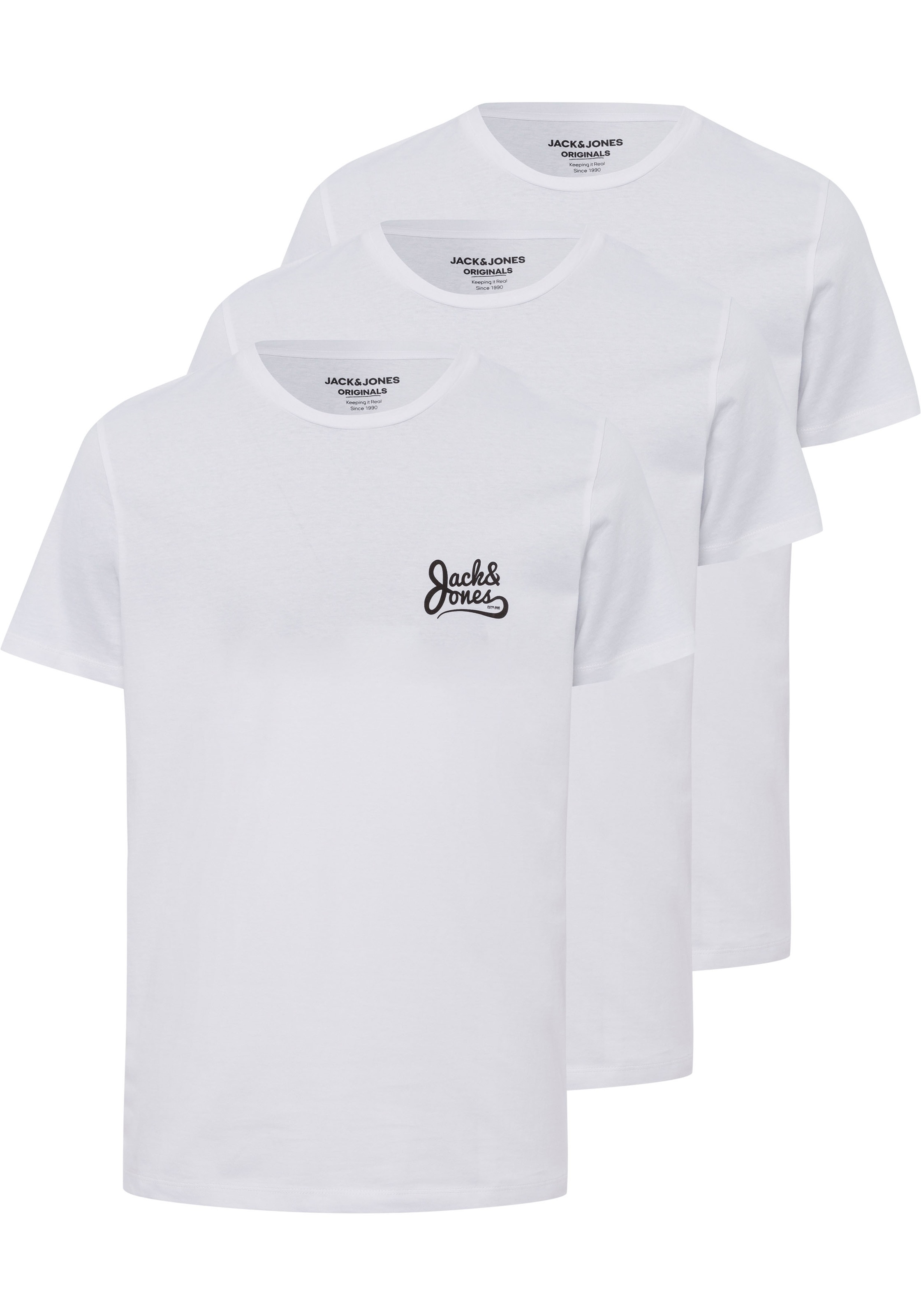 Image of Jack & Jones T-Shirt »SIGNATURE TEE«, (Packung, 3 tlg., 3er-Pack) bei Ackermann Versand Schweiz