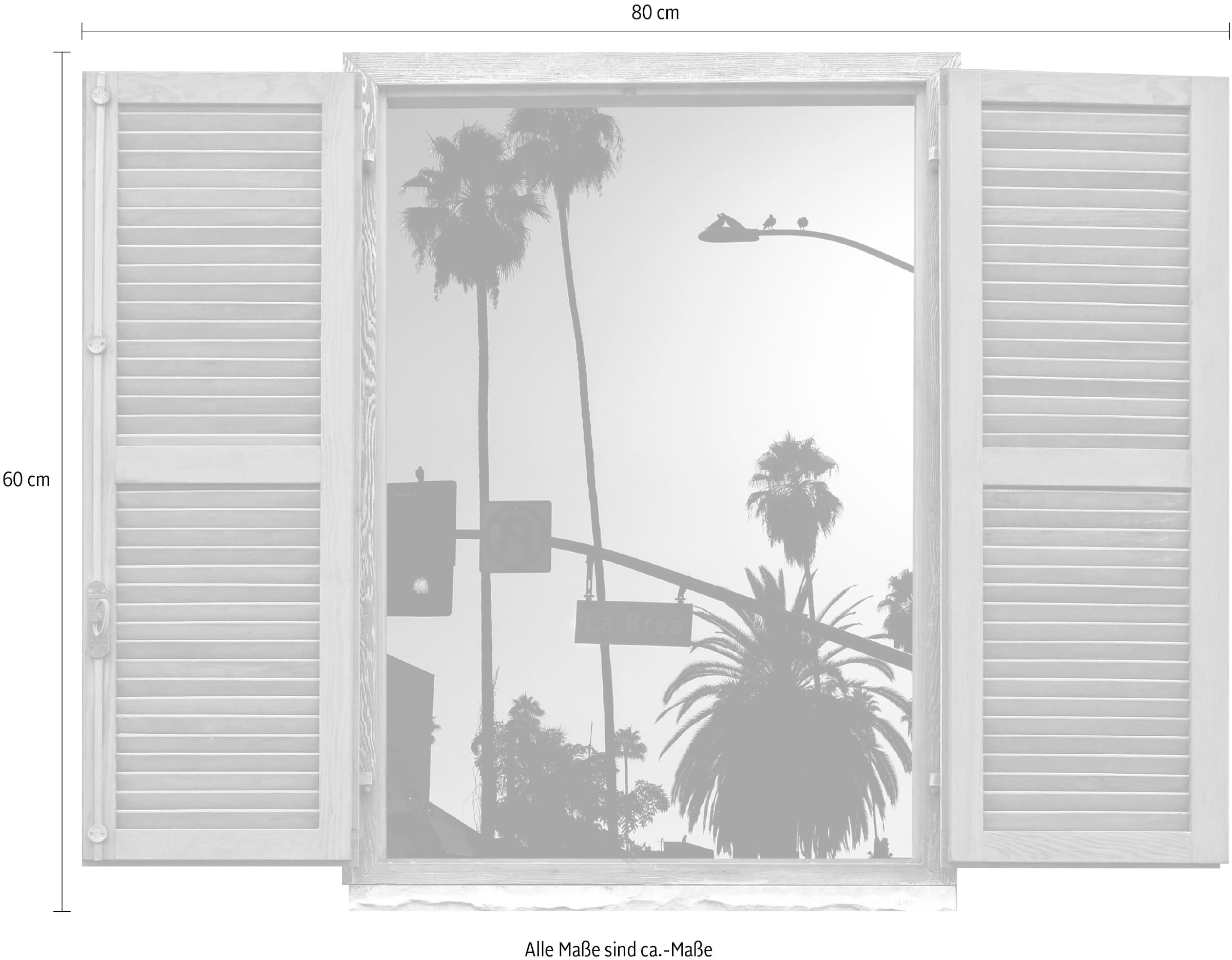 queence Wandtattoo »Abendsonne« Wandsticker, Wandbild, selbstklebend, 3D, Fenster