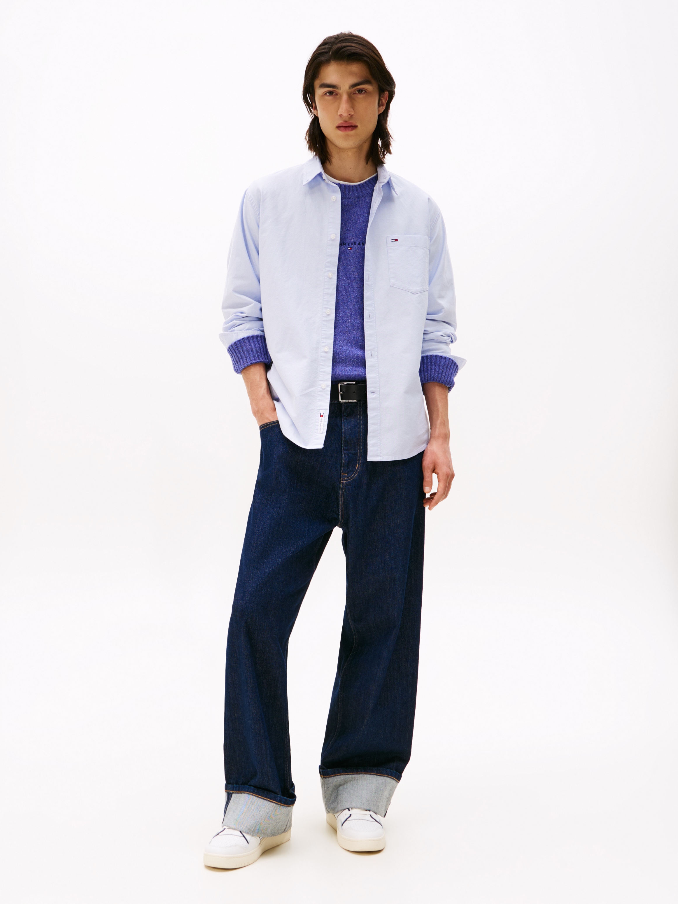 Tommy Jeans Chemise à manches longues »TJM OXFORD« relaxed fit, Button-down-Kragen