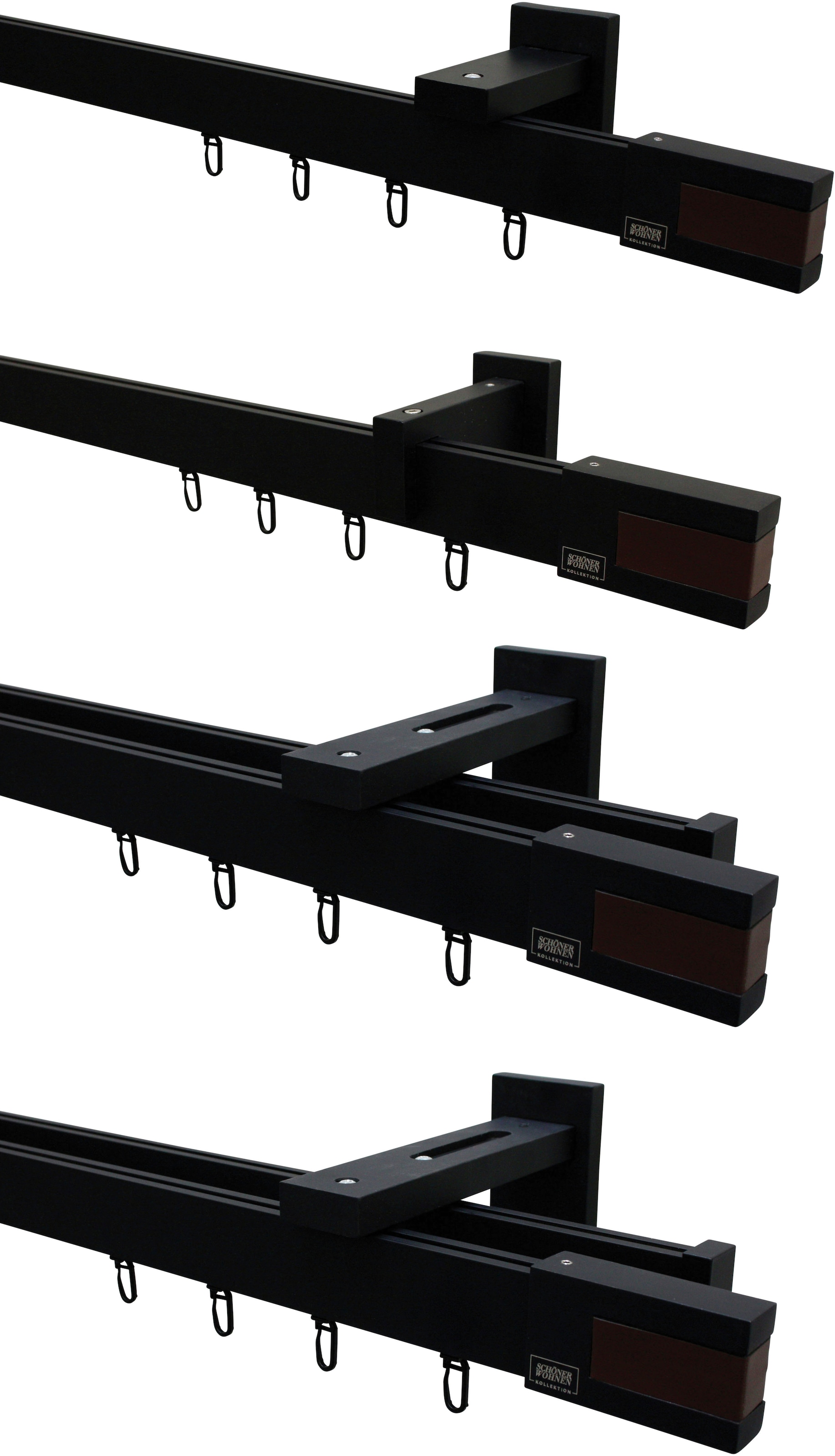 SCHÖNER WOHNEN-Kollektion Embout de tringle à rideaux »Stripe« Serie Einzelprogramm Matteo rechteckig