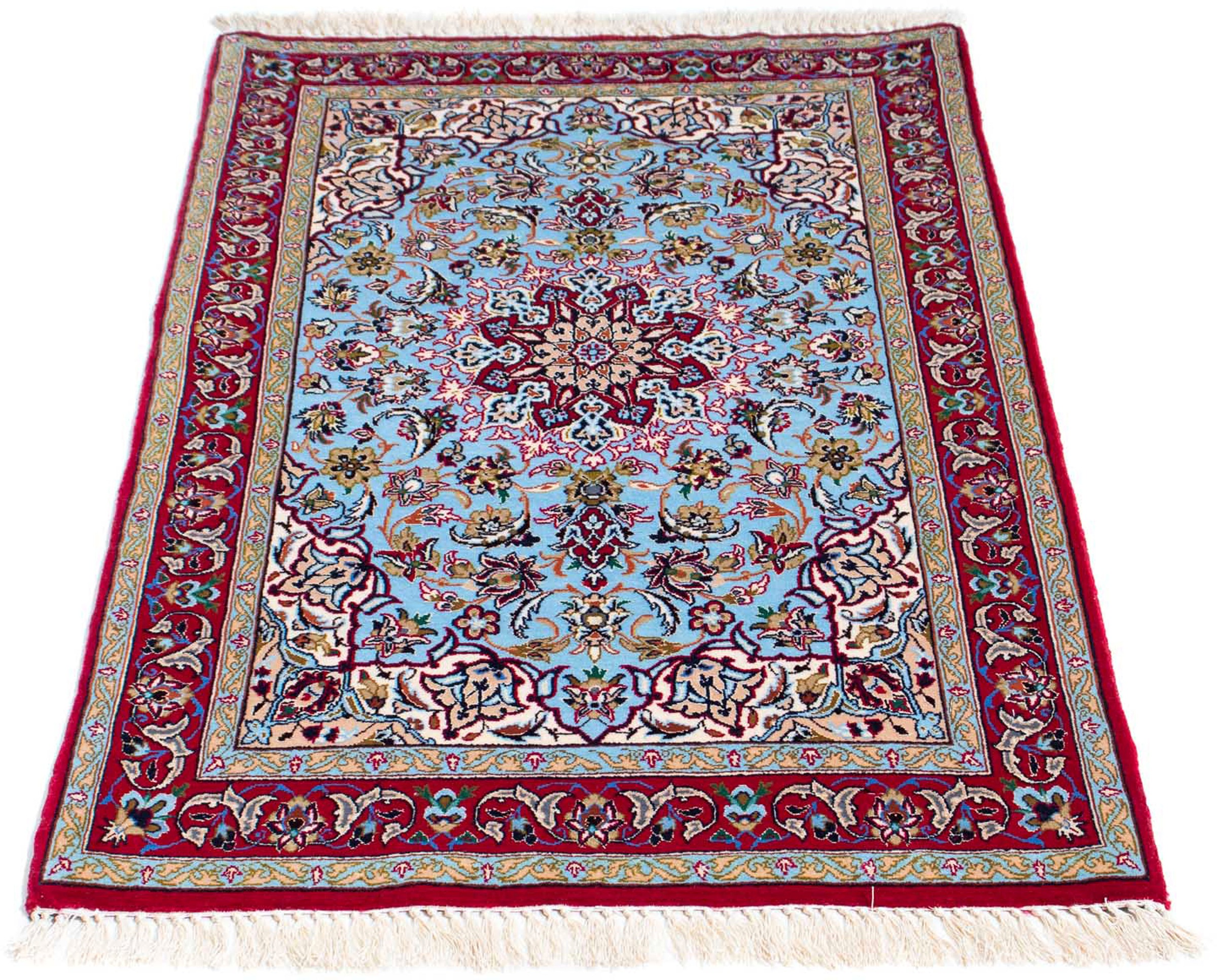 Image of morgenland Orientteppich »Perser - Isfahan - Premium - 108 x 68 cm - rot«, rechteckig, 6 mm Höhe, Wohnzimmer, Handgeknüpft, Einzelstück mit Zertifikat bei Ackermann Versand Schweiz