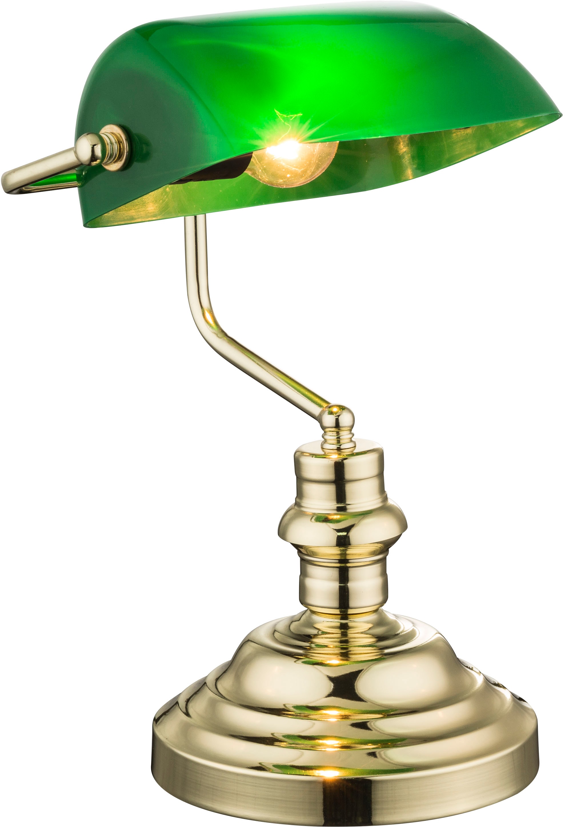 GLOBO LIGHTING Lampe de bureau »ANTIQUE« 1 cuis Klassische Schreibtischleuchte, Antik-look Tischleuchte, Bankerlamp