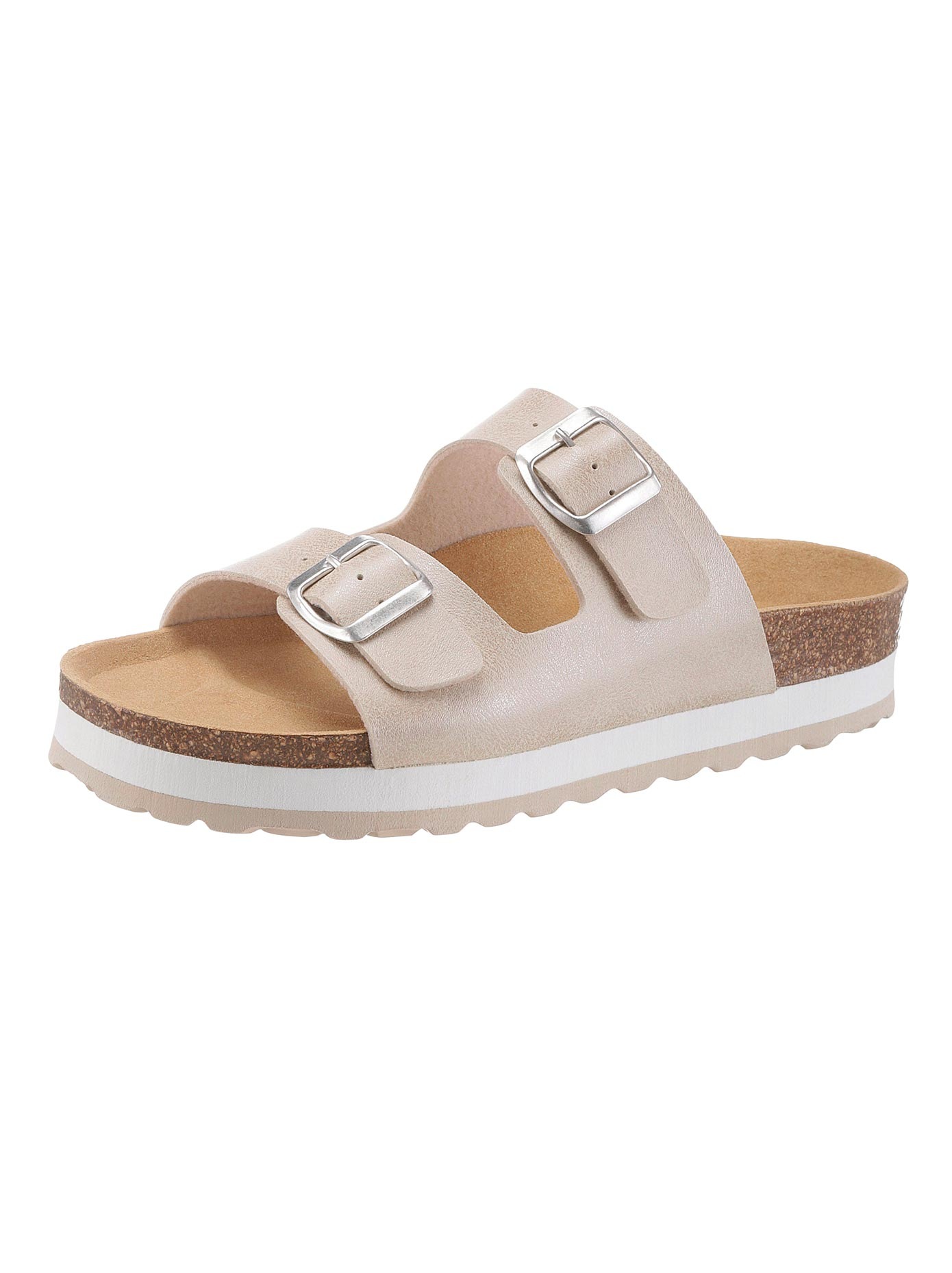 Pantolette mit weissem Sohlenrand