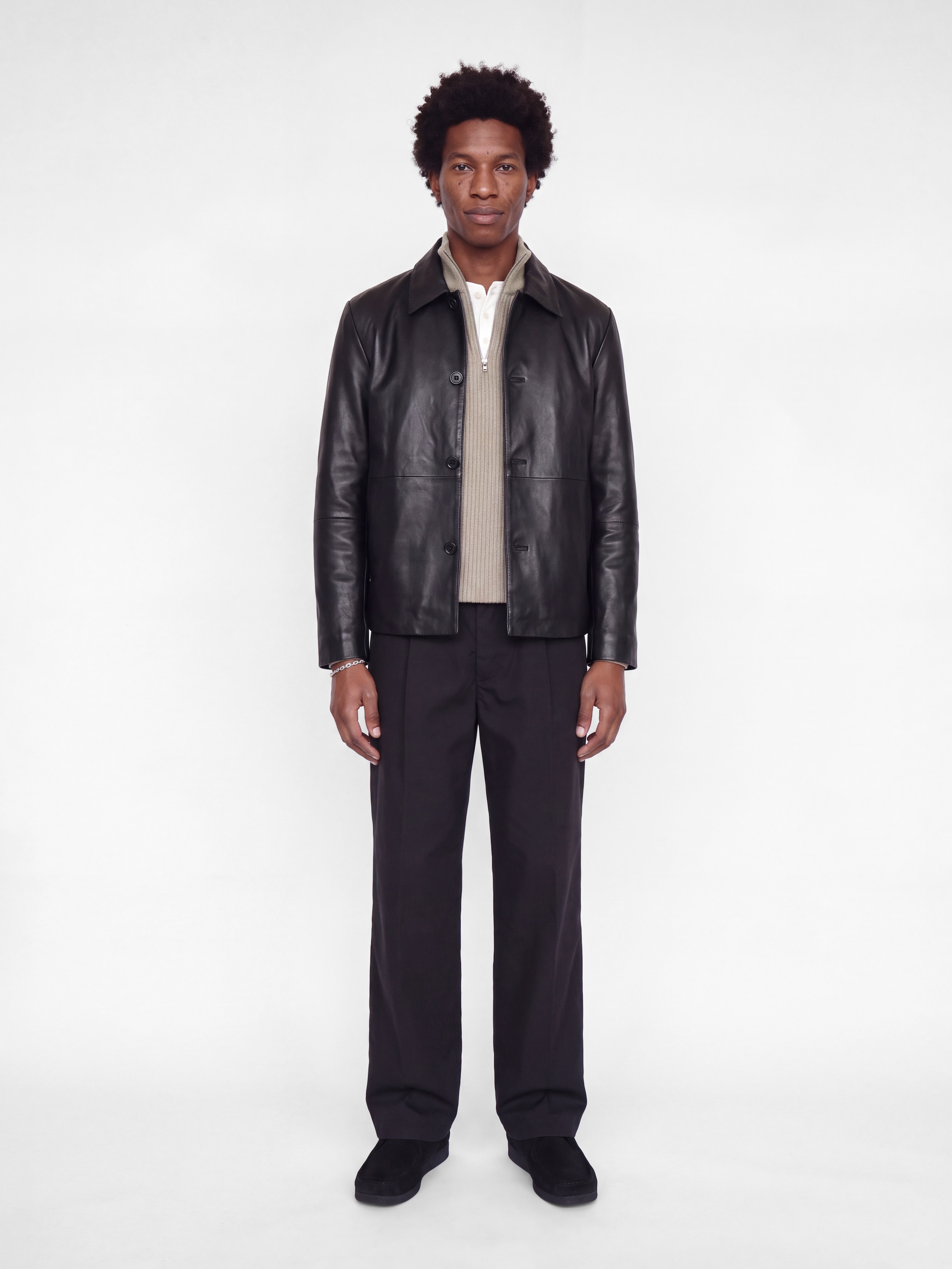 Jack & Jones Troyer »JJSAGE KNIT HALF ZIP« Materialmix, locker geschnitten