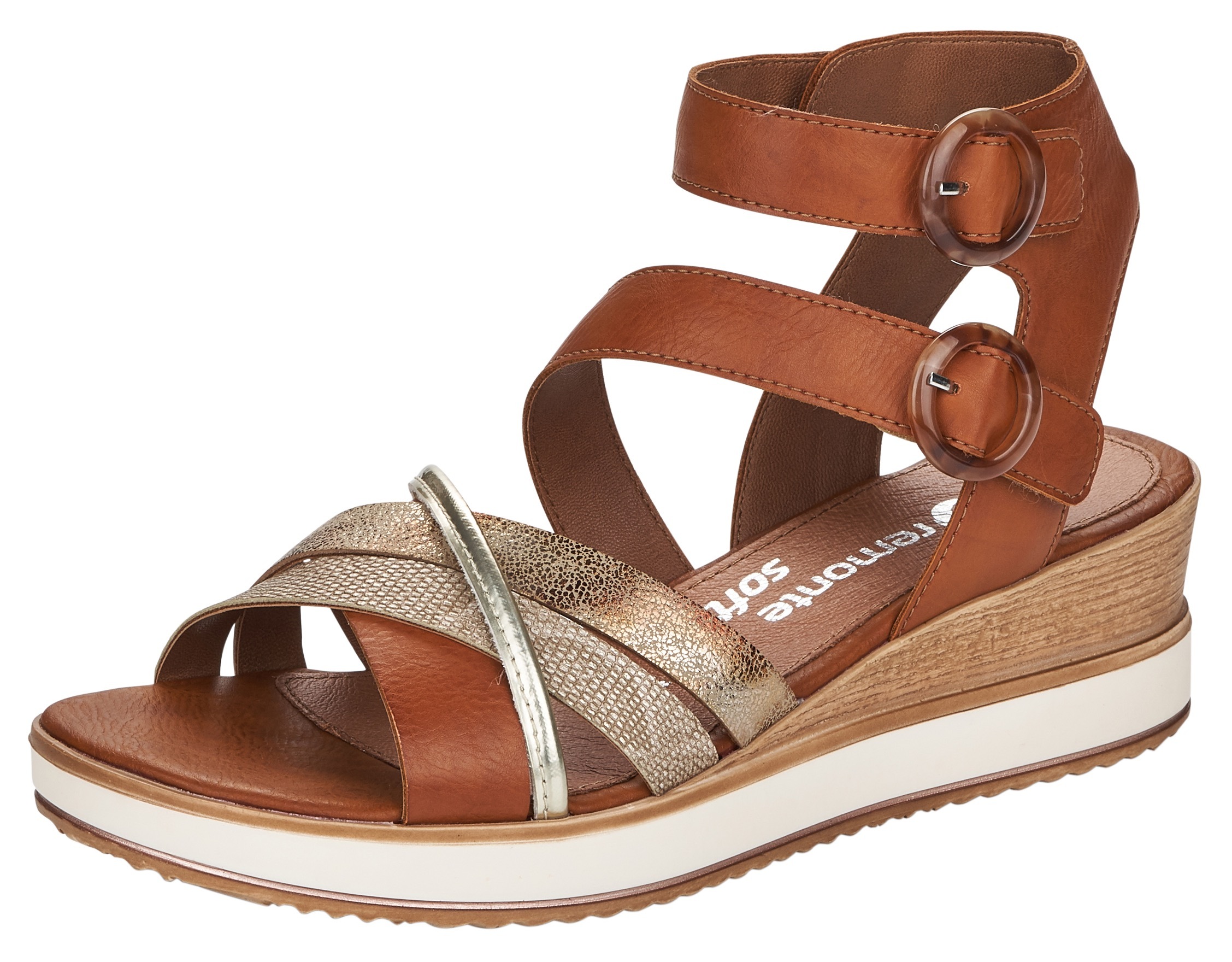 Image of Remonte Keilsandalette, mit Metallic-Riemchen bei Ackermann Versand Schweiz