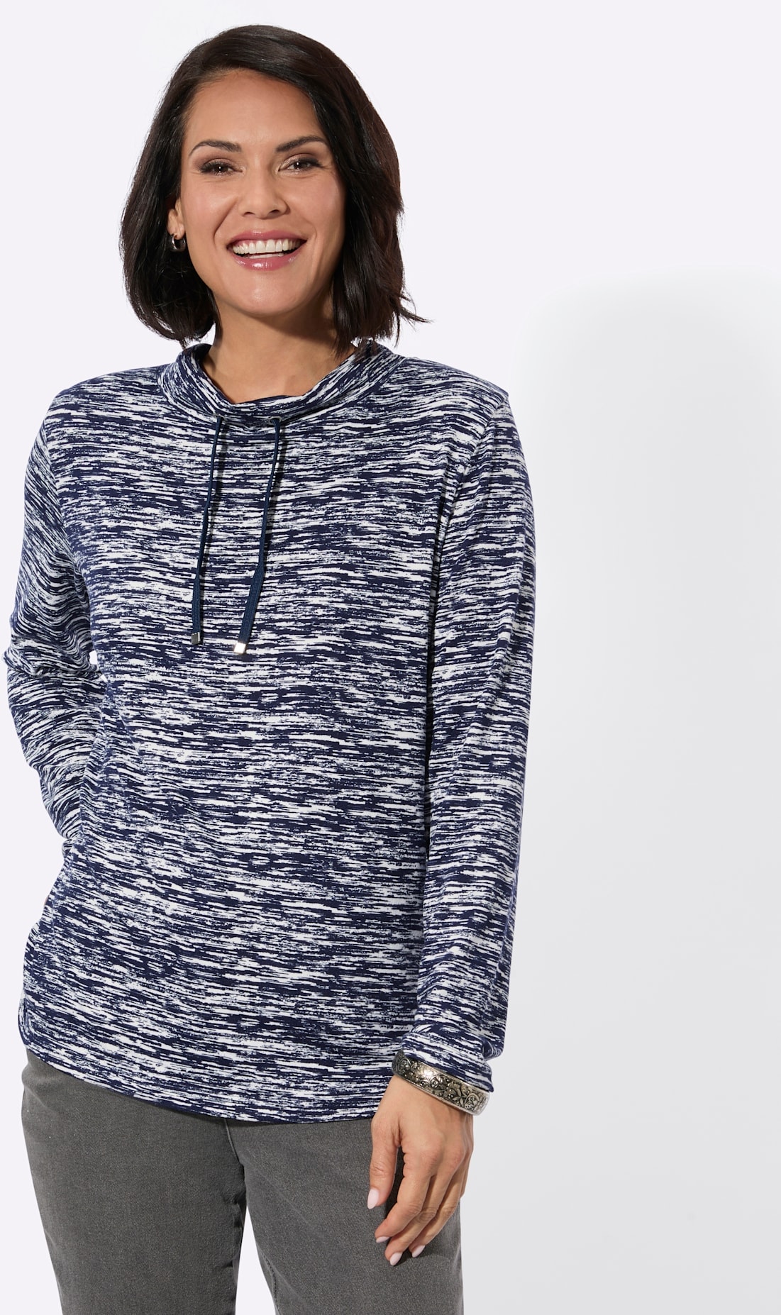 Image of Casual Looks Stehkragenshirt "Winter-Shirt" 1
