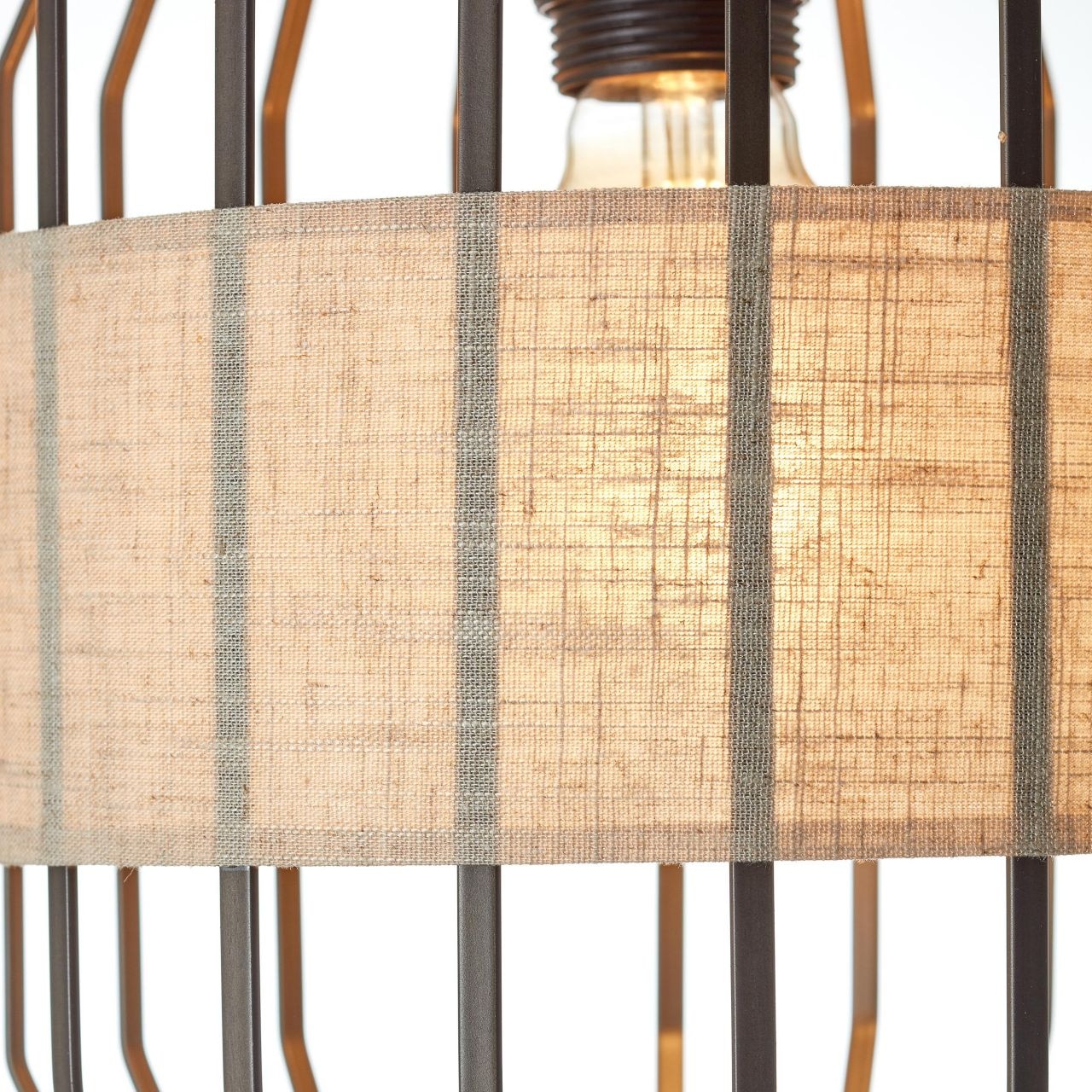 Brilliant Bogenlampe »Slope«, 1 flammig, Leuchtmittel E27 | ohne Leuchtmittel, mit Fussschalter, 171 cm Höhe, E27, Metall/Textil, schwarz/natur