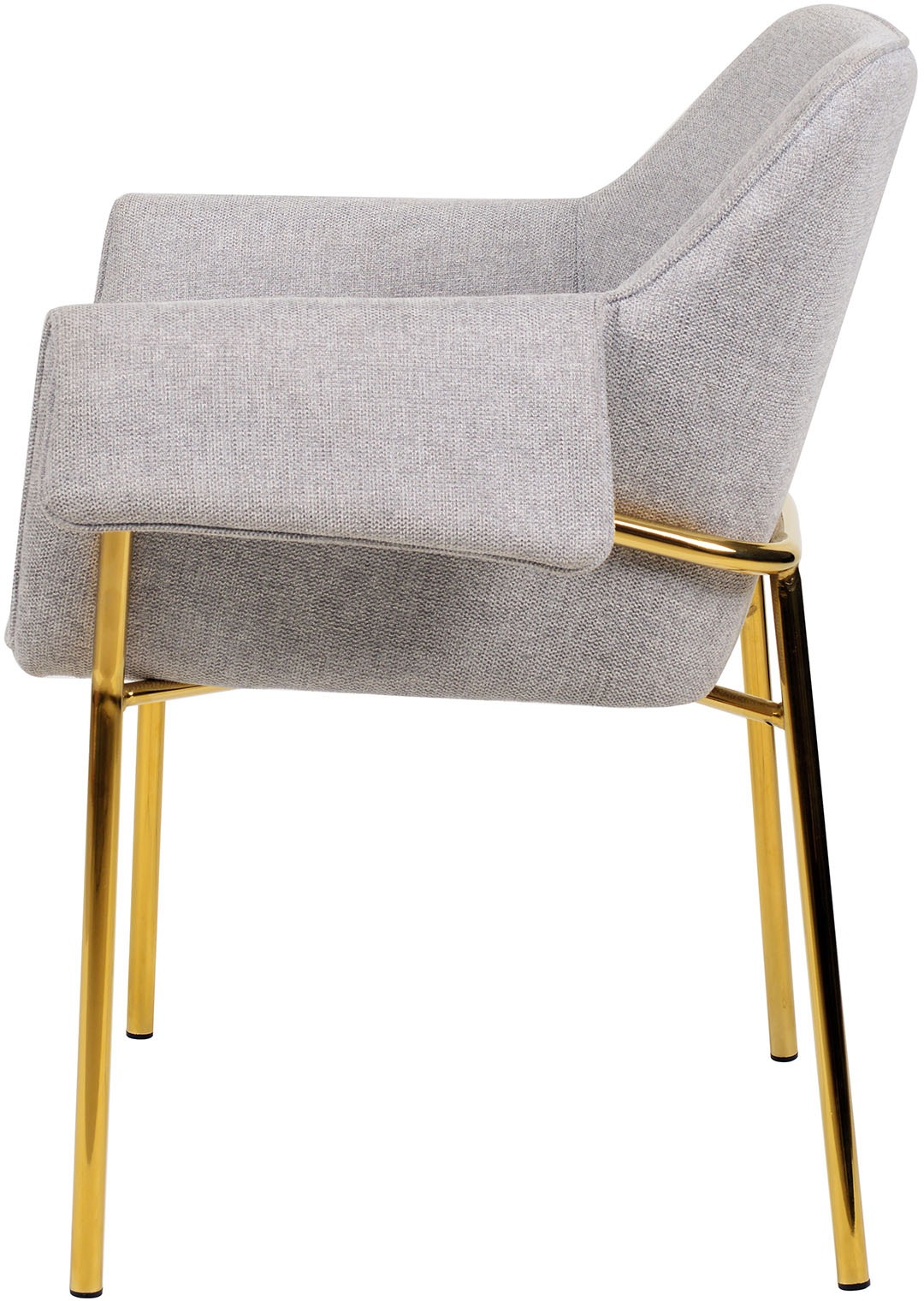 Kayoom Polsterstuhl »Stuhl Galia 125, gepolsterte Rückenlehne und Sitzfäche« () 1 Stk.gemütliches Desig, goldenes Gestell, pflegeleichter Stoffbezug