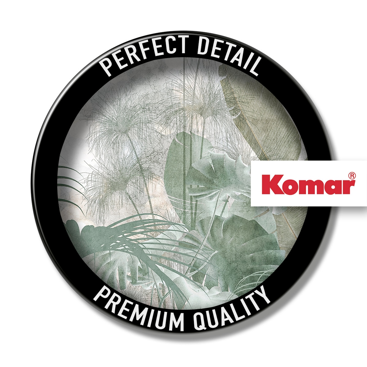 Komar Vliestapete »Vlies  - Paillettes Tropicales - Grösse 368 x 248 cm« bedruckt glatt Wohnzimmer, Schlafzimmer