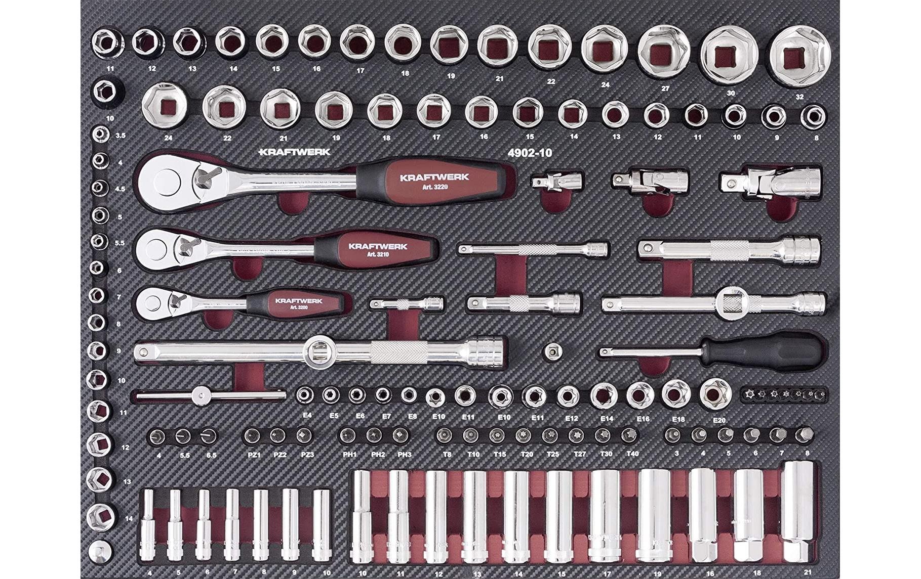 Kraftwerk Steckschlüssel "mit Ergokraft, 125-teilig" 125 Stk. tlg.