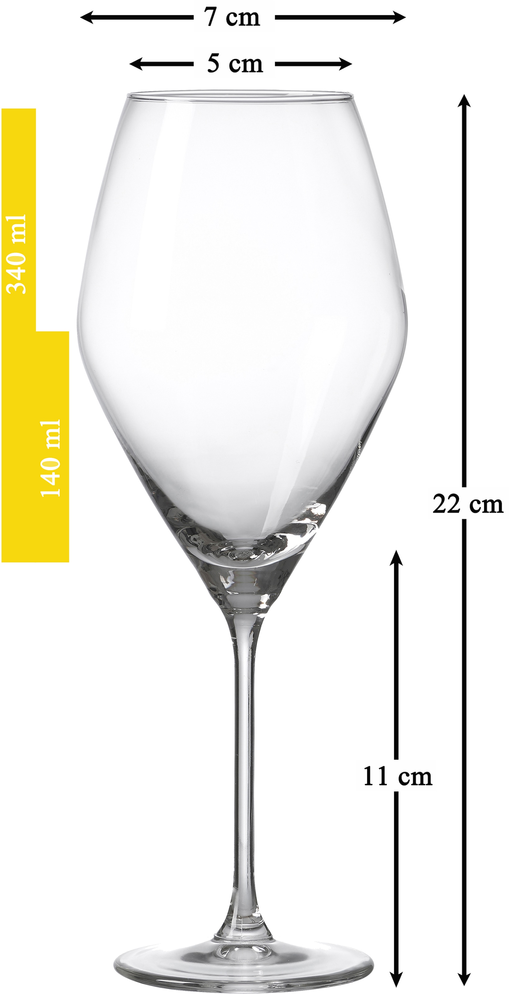 Ritzenhoff & Breker Weissweinglas »Salsa«, (Set, 6 tlg.), robust und kristallklar, 6-teilig