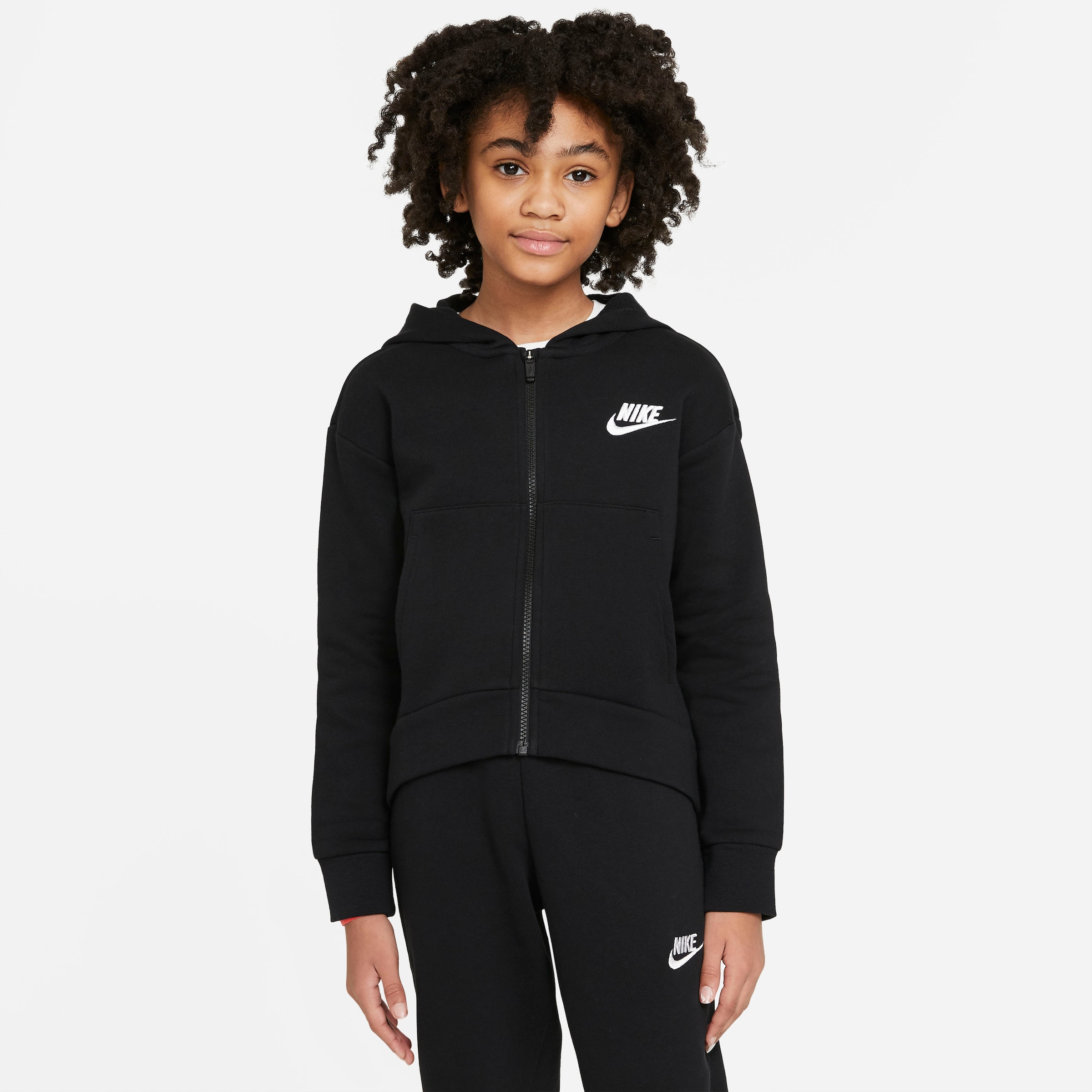 Big Kids\' versandkostenfrei auf Nike Sportswear »Club Kapuzensweatjacke Full-Zip ♕ (Girls\') Fleece Hoodie«