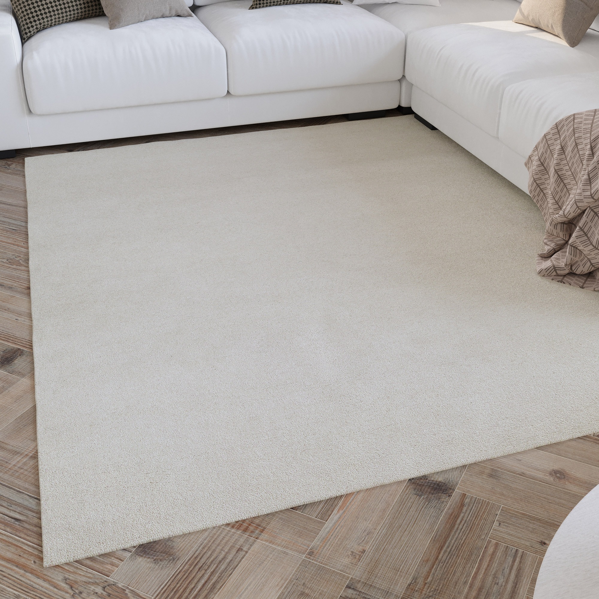 Image of Wecon home Wollteppich "Hamptons FORTYTHREE" rechteckig 20 mm Höhe Läufer, Schurwolle, Kurzflor, Wohnzimmer, Schlafzimmer, elegant