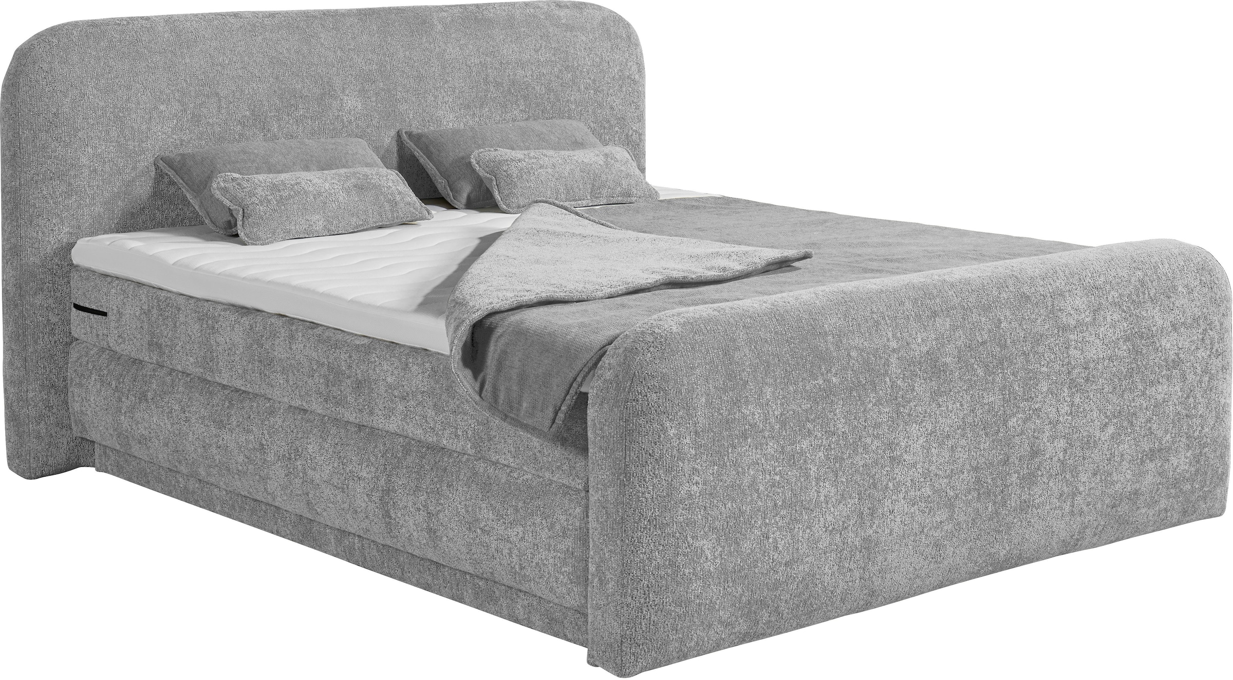 ED EXCITING DESIGN Lit boxspring »AROSA in der Breite 180x200cm« incl. surmatelas 6 cm, matelas duo H3/H4, coffre de lit caché