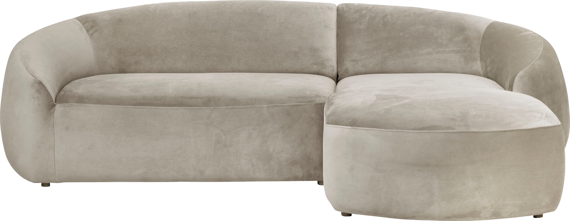 LeGer Home by Lena Gercke Ecksofa »YANI L-Form, Designersofa, organische Form, Masse B/T/H: 255/170/81 cm«, mit Wellenunterfederung, auch in Bouclé, Recamiere rechts/links