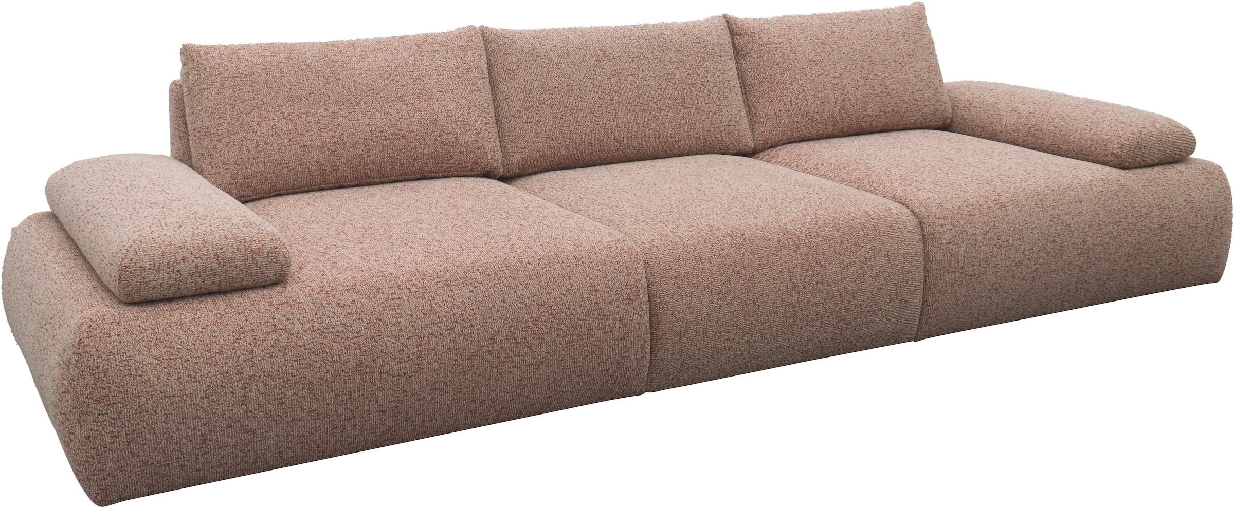 DOMO collection Big-Sofa »800016 Megasofa Breite 324cm, Federkern, inkl. Armlehnenverstellung«, (3 St.), moderner Strukturstoff aus 95% Polyester und 5% Baumwolle