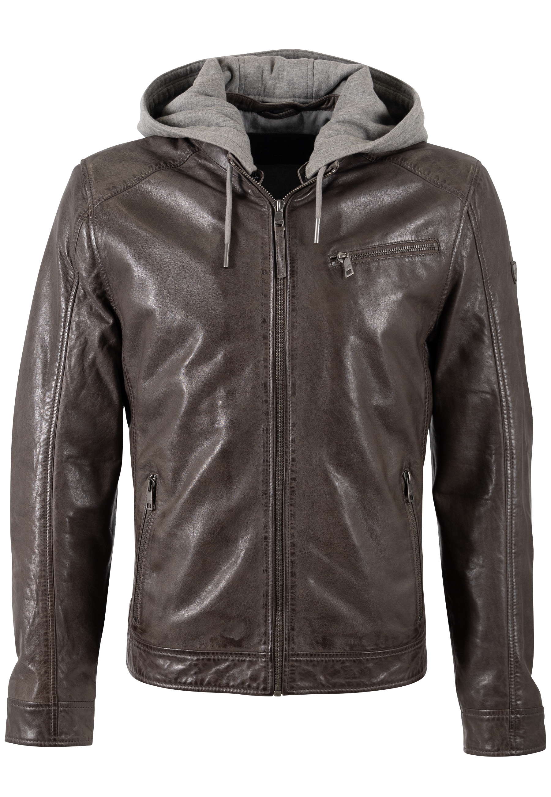 Mauritius Veste en cuir »MMBarlo« mit Kapuze mit abnehmbarer Kapuze