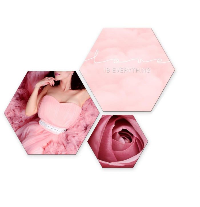 Image of Wall-Art Mehrteilige Bilder »Love is everything Collage«, (Set, 3 St.) bei Ackermann Versand Schweiz