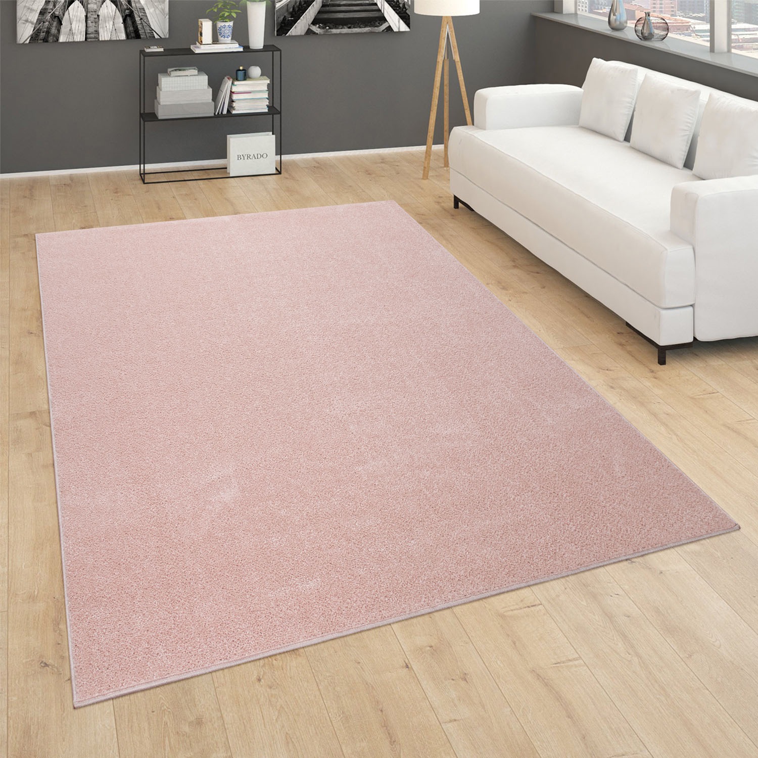 Paco Home Läufer »Porto 890«, rechteckig, 13 mm Höhe, Teppich-Läufer, Kurzflor, Uni-Farben, ideal im Flur und Schlafzimmer
