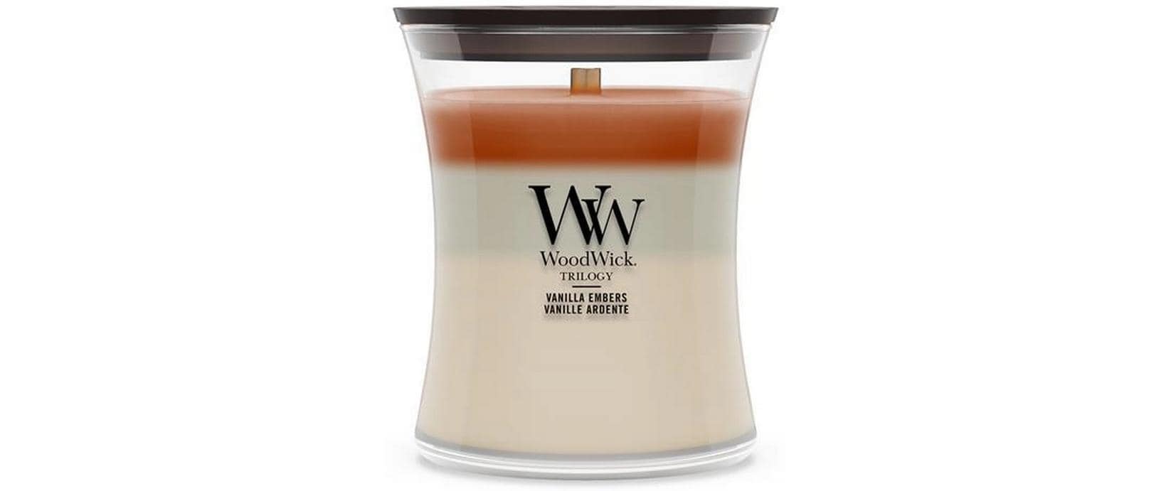 Woodwick Duftkerze »Vanilla Embers Trilogy Medium Jar«