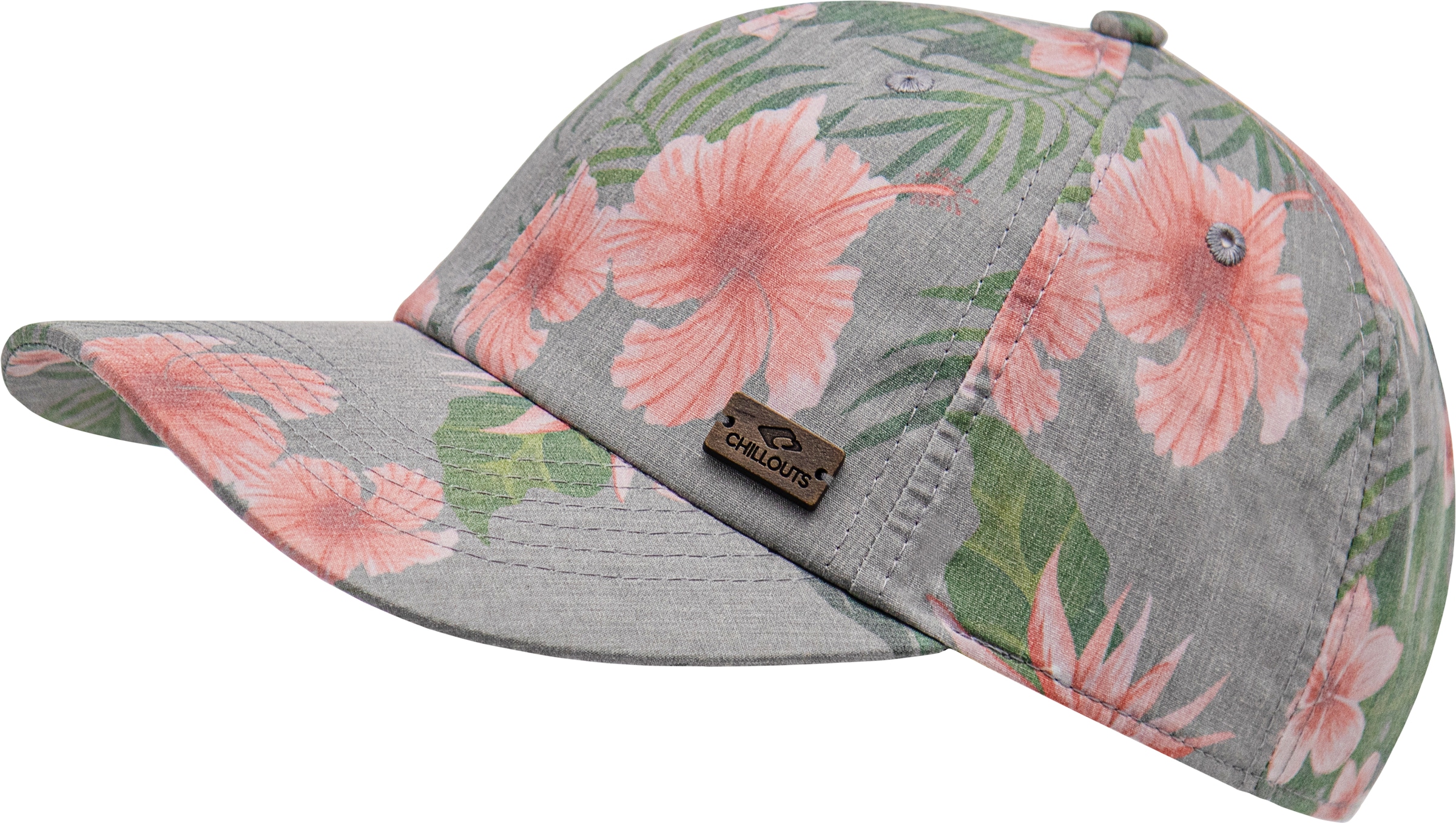 Image of chillouts Baseball Cap "Waimea Hat" mit tropischem Muster & verstellbar für lässige Strand-Vibes