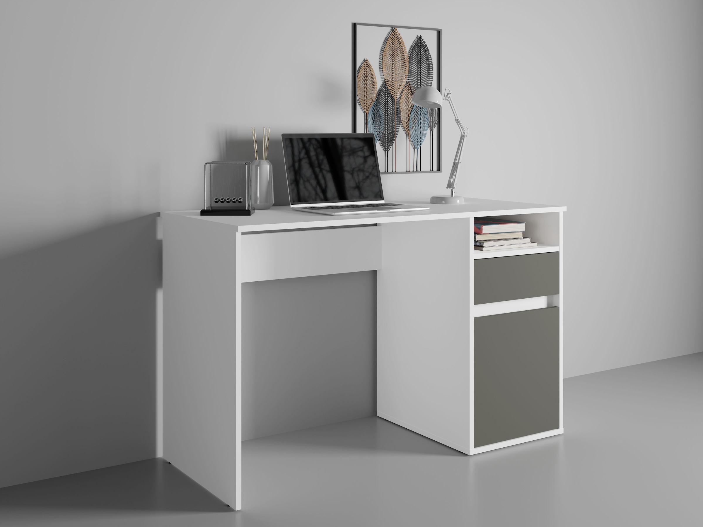 Home affaire Schreibtisch »Tinsley« mit Schublade, und Tür, Breite 120 x53 cm