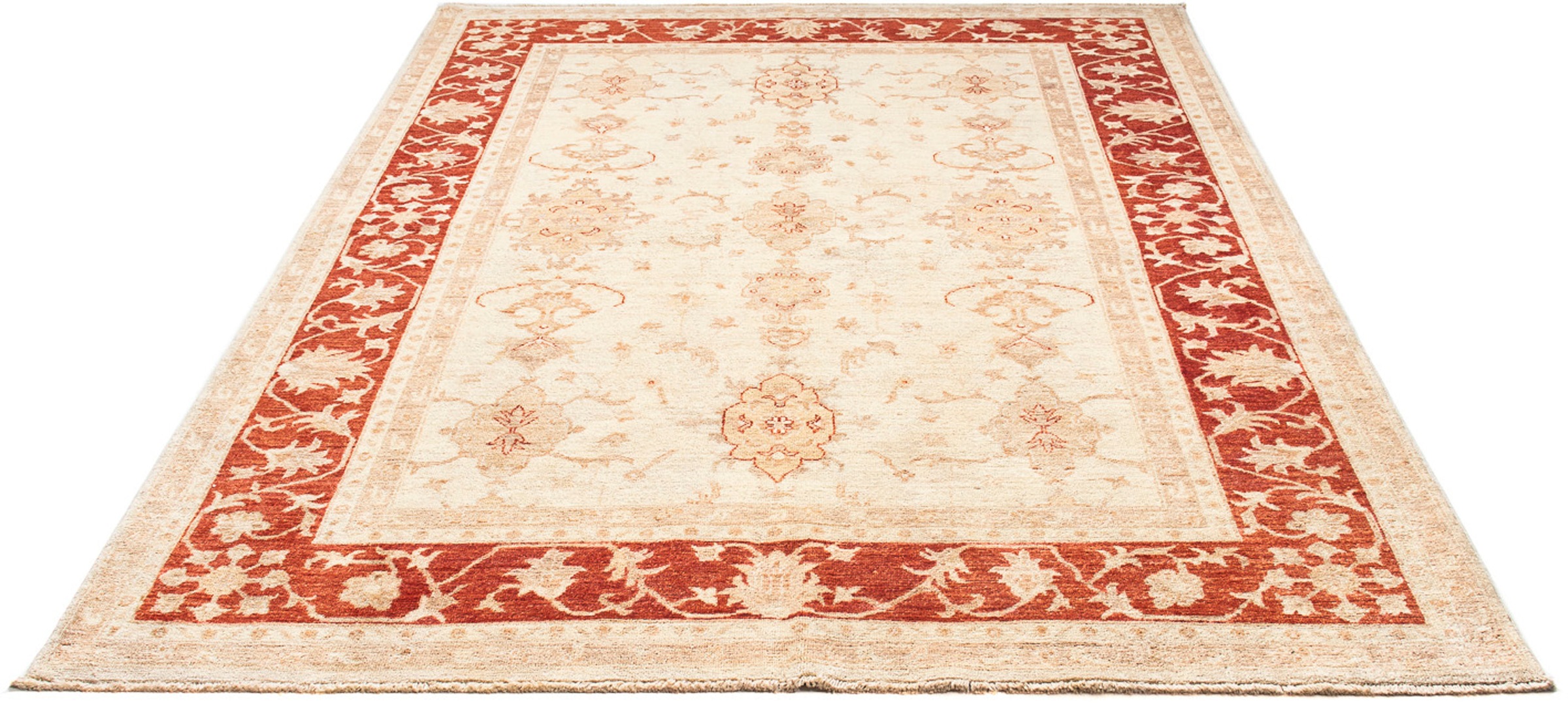 Image of morgenland Orientteppich »Ziegler - 227 x 168 cm - beige«, rechteckig, 6 mm Höhe, Wohnzimmer, Handgeknüpft, Einzelstück mit Zertifikat bei Ackermann Versand Schweiz