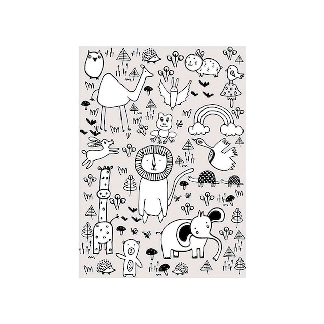 Komar Poster »Scribble Park«, Tiere, (Packung, 1 St., Anzahl Teile 1),  Kinderzimmer, Schlafzimmer, Wohnzimmer kaufen
