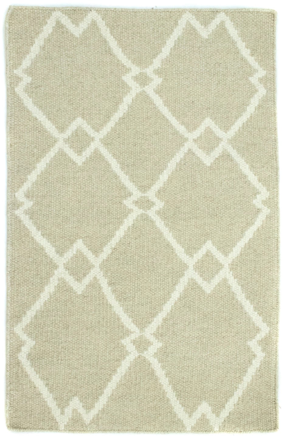 morgenland Wollteppich »Kelim Teppich handgewebt beige«, rechteckig, Kurzflor