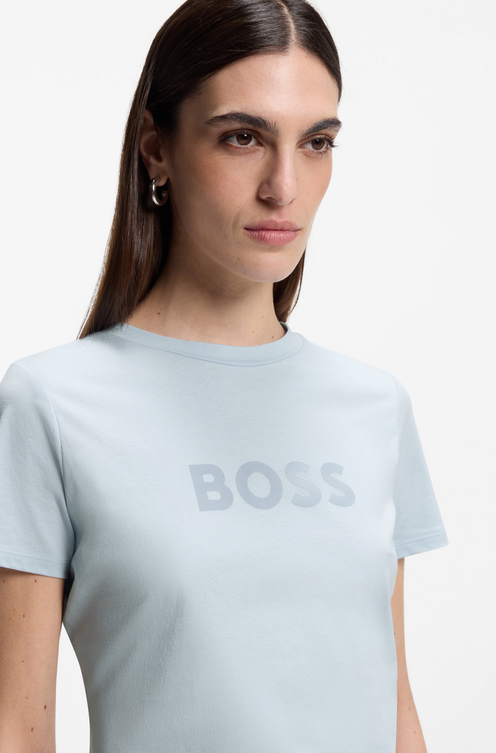 BOSS ORANGE T-shirt »Elogo Premium Damenmode« mit BOSS-Schriftzug