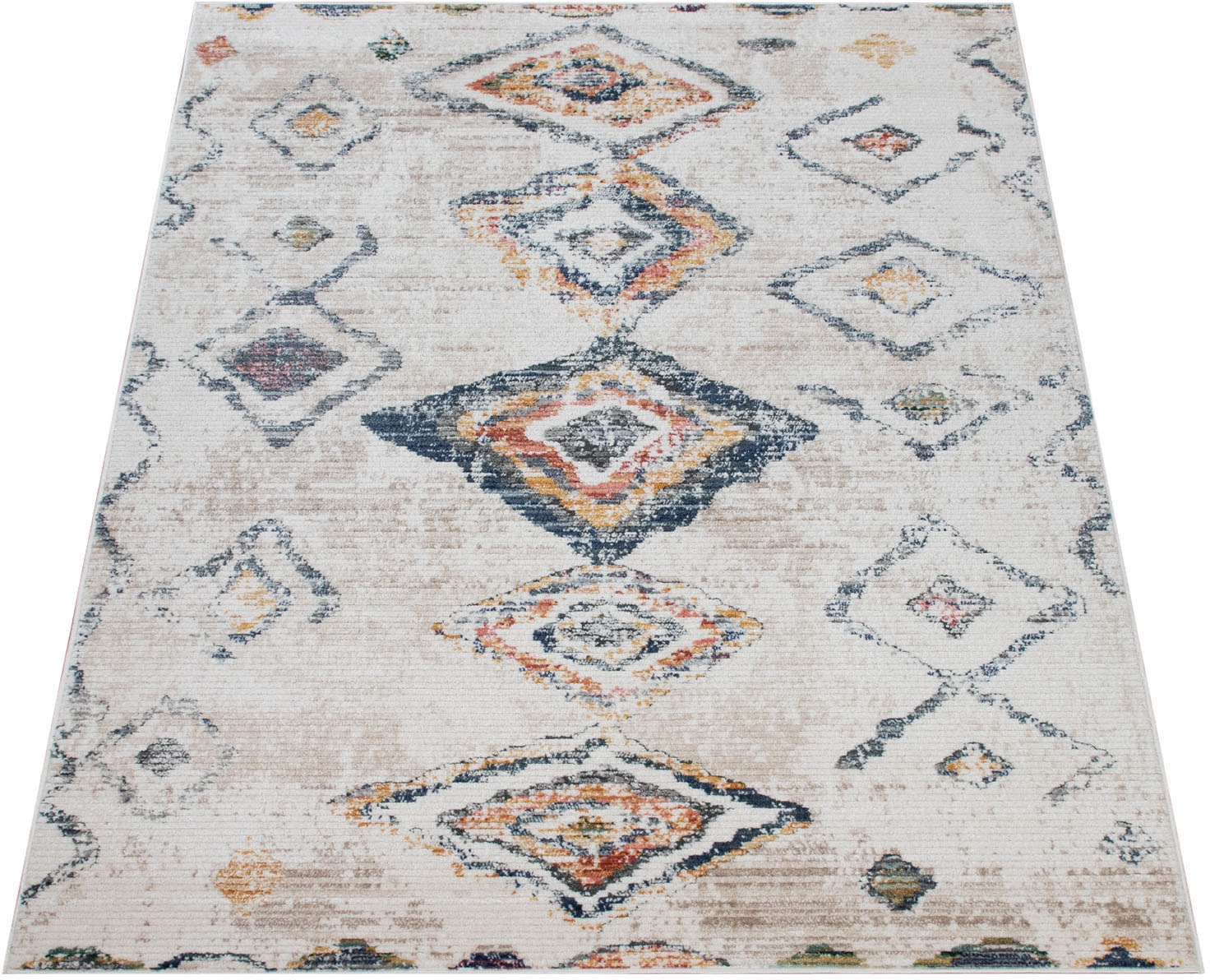 Image of Paco Home Teppich »Kayacik 575«, rechteckig, 8 mm Höhe, Kurzflor, Rauten Muster, ideal im Wohnzimmer & Schlafzimmer bei Ackermann Versand Schweiz