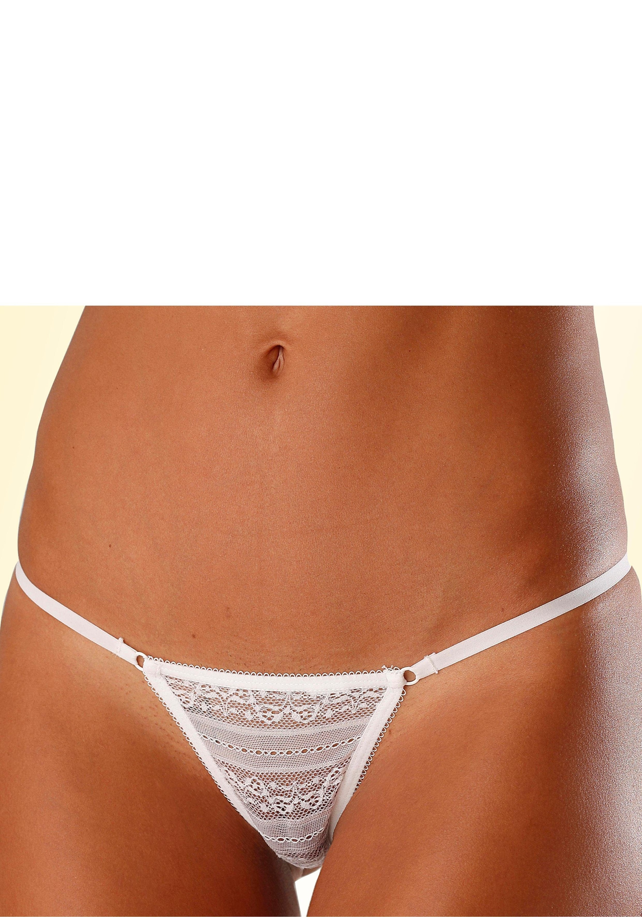 Image of LASCANA Ministring, (2 St.), aus leicht transparenter Spitze mit Bändern bei Ackermann Versand Schweiz