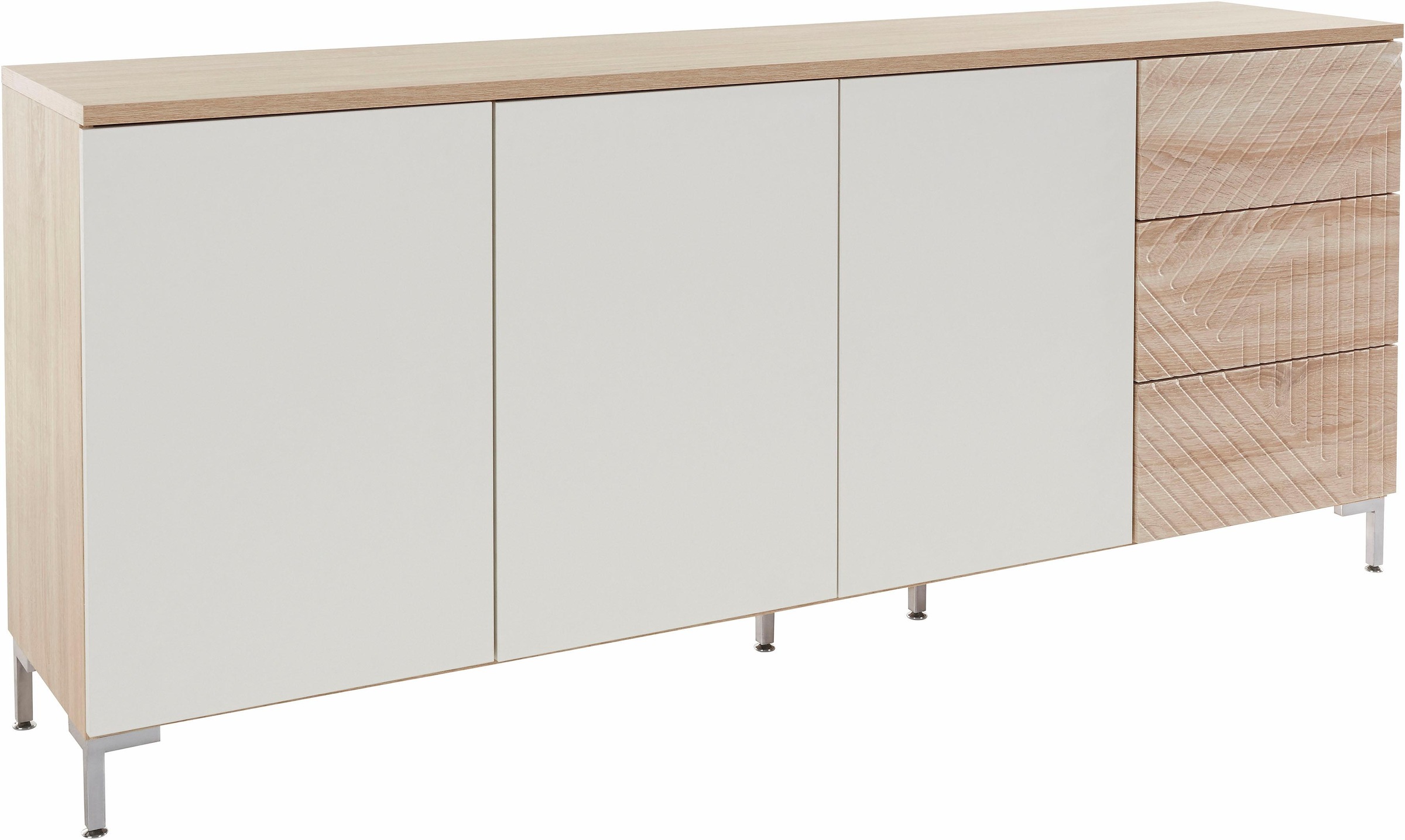 Image of INOSIGN Sideboard »Greta«, mit schönen Fräsungen auf den Schubladenfronten, Breite 195 cm bei Ackermann Versand Schweiz