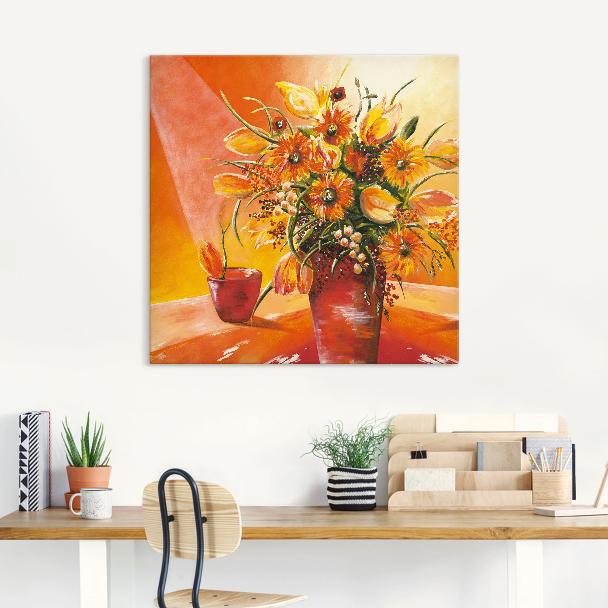 Artland Wandbild »Blumenstrauss in Vase I«, Blumen, (1 St.), als Alubild, Outdoorbild, Leinwandbild, Wandaufkleber, versch. Grössen
