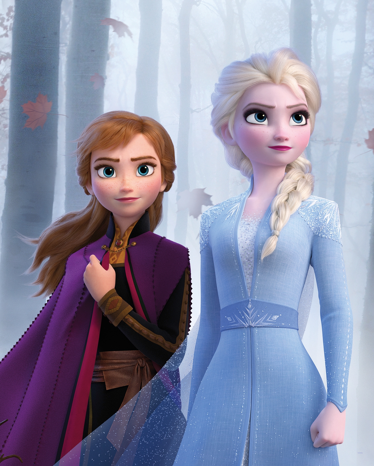Image of Komar Bild "Frozen Sisters in the Wood" Disney 1 Stk. tlg. Wandbild zur Dekoration im Kinderzimmer - ohne Rahmen