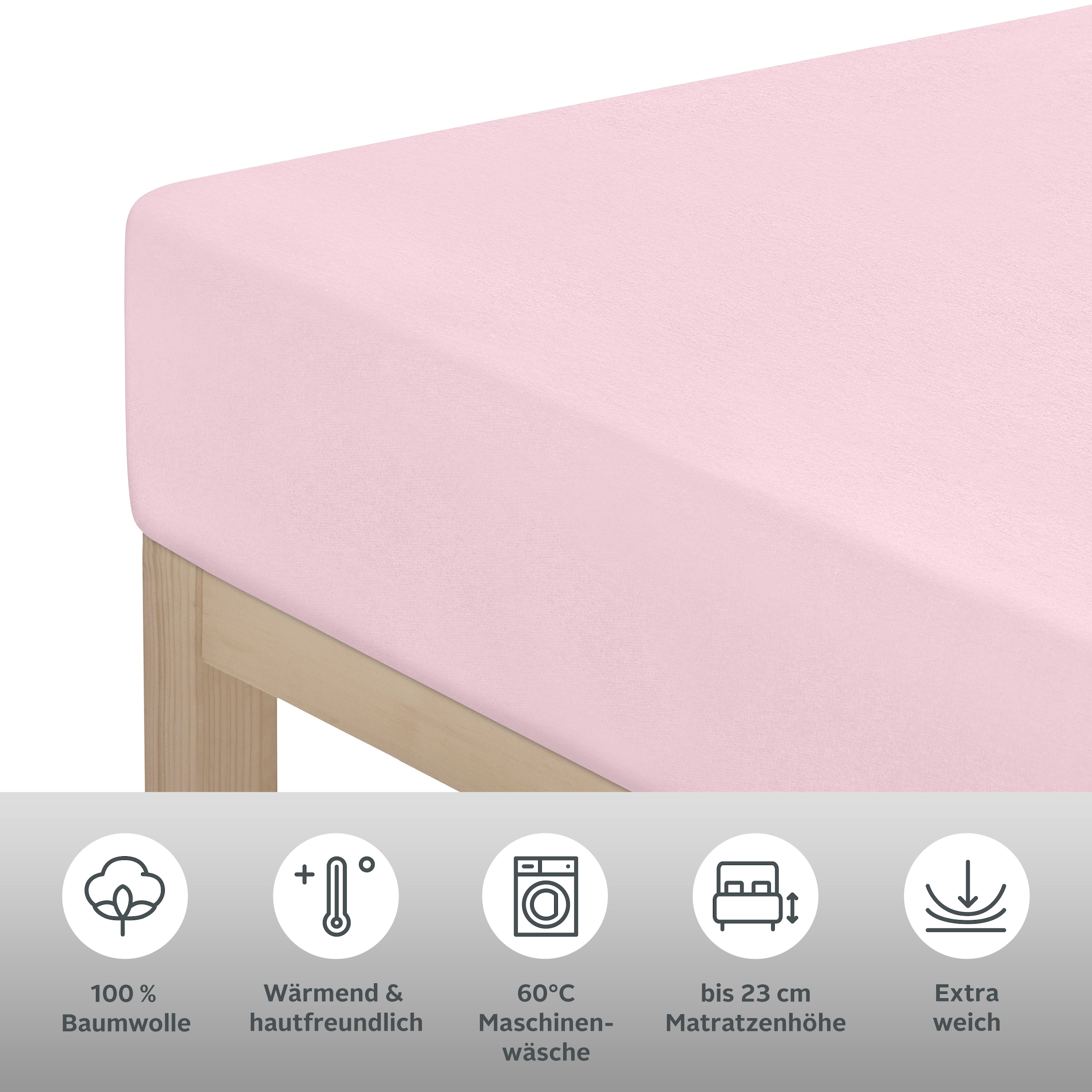 Home affaire Spannbettlaken »Cremona, in den Qualitäten: Baumwolle mit Elastan oder Biber«, Premium Qualität, Grösse ab 90x200 cm
