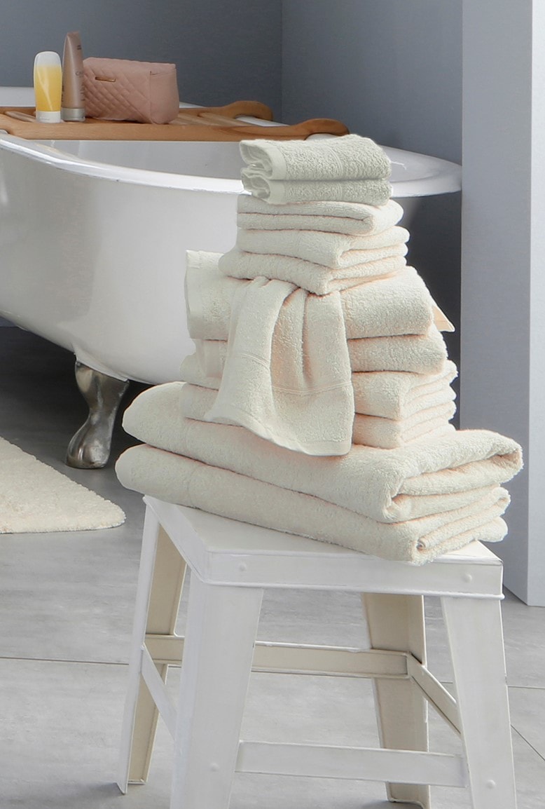 my home Handtuch Set Set, Handtücher Frottier, einfarbiges Baumwolle tlg., Handtuch-Set aus mit kaufen 100% 12 »Sanremo«, Bordüre