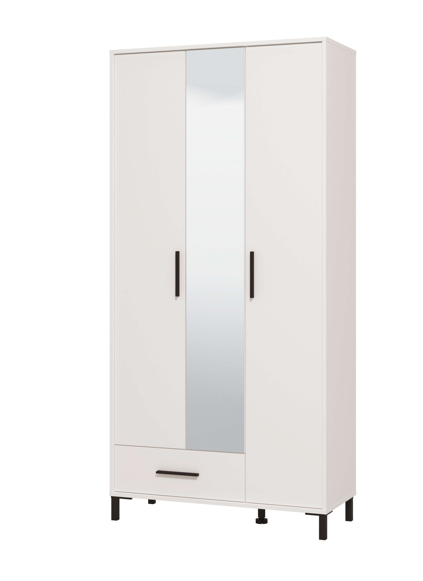 Home affaire Garderobenschrank »Orkney Kleiderschrank, Stauraumschrank, Flurschrank, Höhe 193 cm« Spiegeltür, Breite 93 cm, ausziehbare Kleiderstange, Schublade