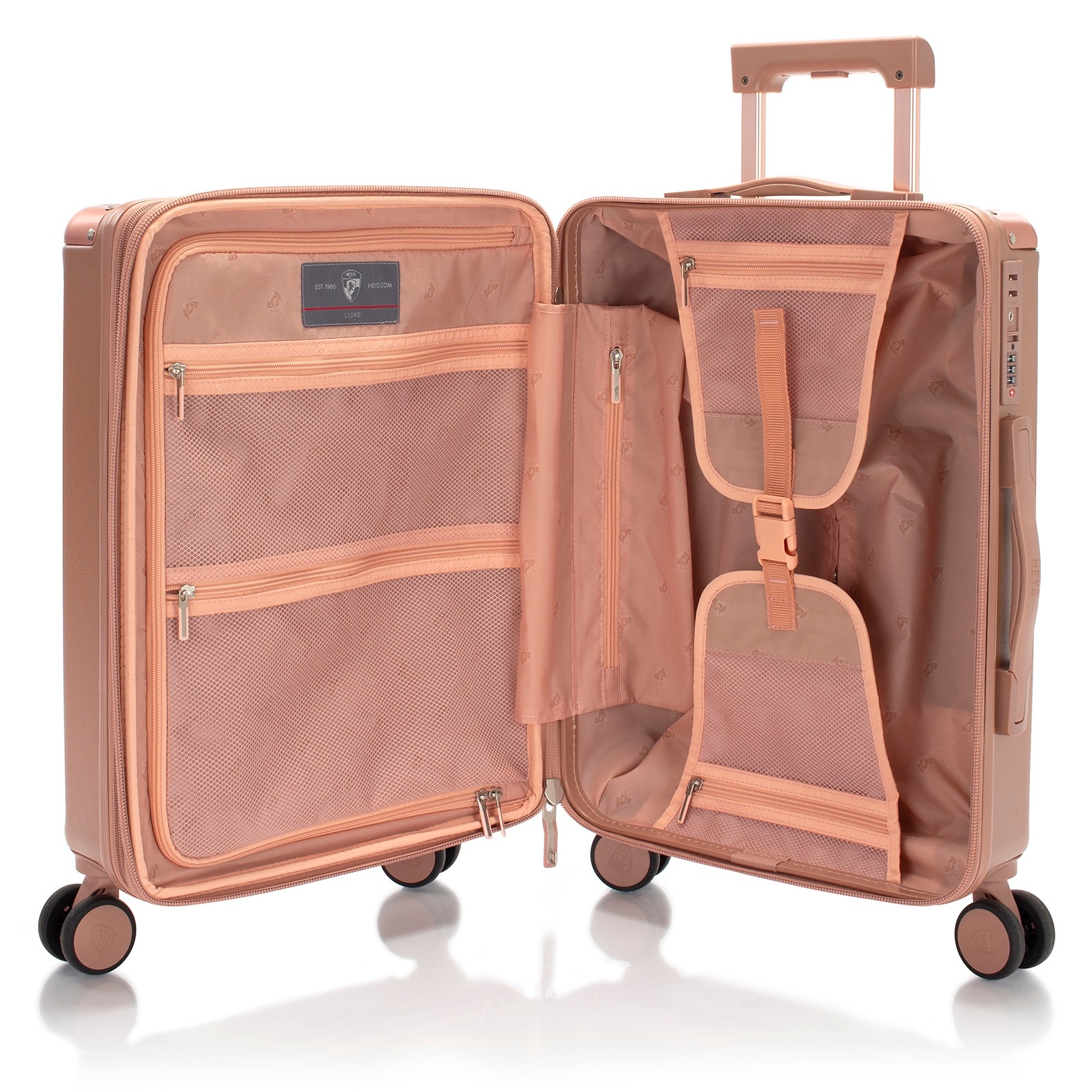 Heys Hartschalen-Trolley »Luxe, in verschiedenen Farben und Grössen«, 4 Rollen, Heys x Joachim Llambi Hartschalen-Koffer Volumenerweiterung