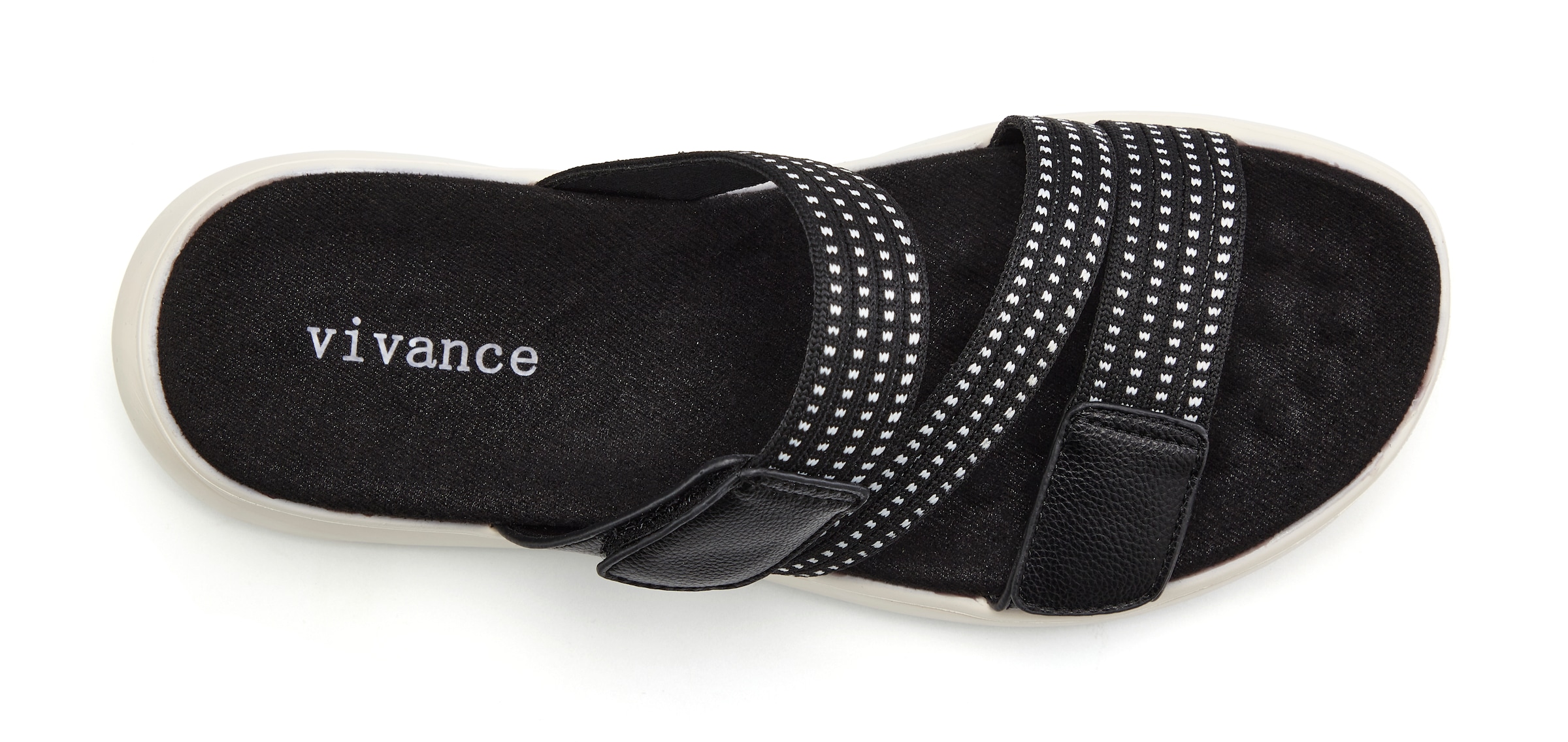 Vivance Pantolette »Sandale, offener Schuh, Sandalette, Sommerschuh,«  NEU mit dezentem Keilabsatz und Klettverschlüssen