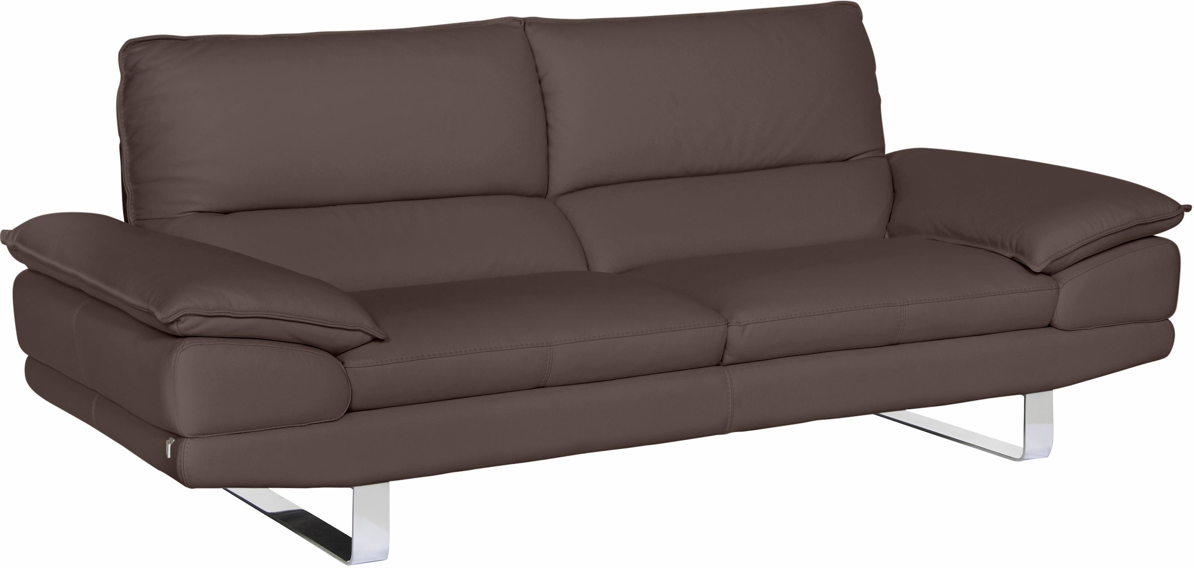 CALIA ITALIA 3-Sitzer »Dave, Sitzkomfort der Extraklasse, tolle Details«, Designsofa auf Kufenfuss, in zwei Lederqualitäten