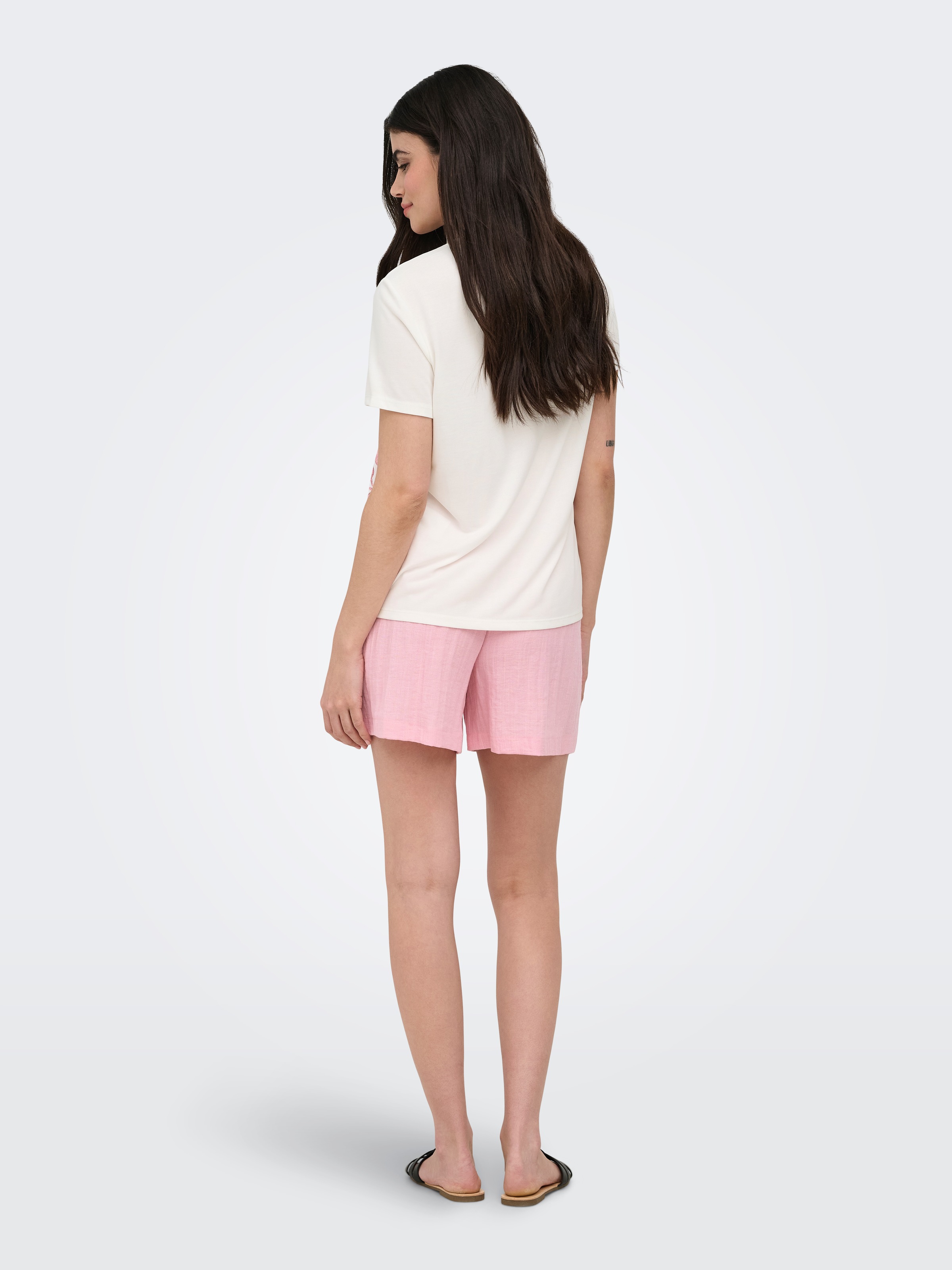 ONLY Kurzarmshirt »ONLFREE LIFE MODAL S/S ATELIER TOP JRS« Materialmix, Rundhals