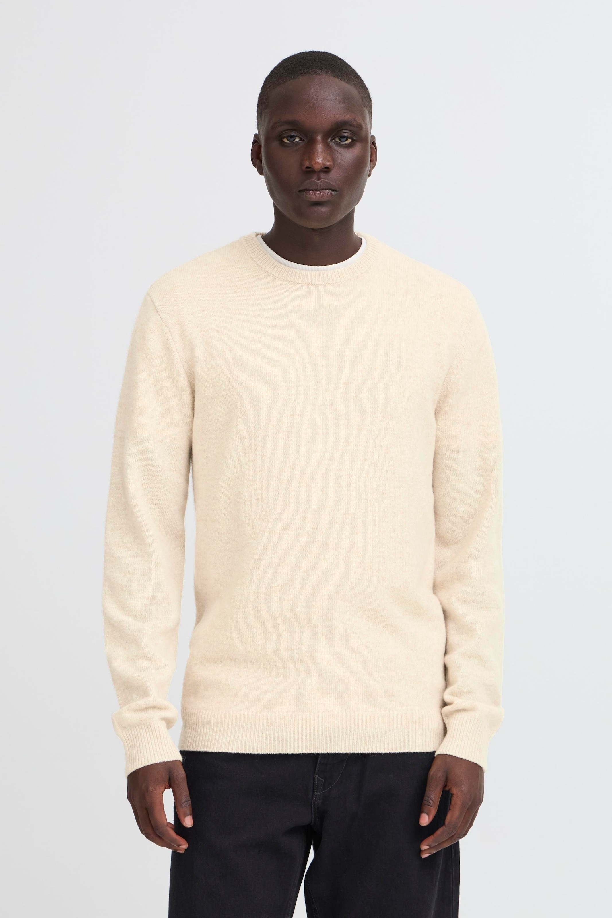 Image of Blend Strickpullover "BHBRANKO CREW KNIT" Wollmischung, regular fit